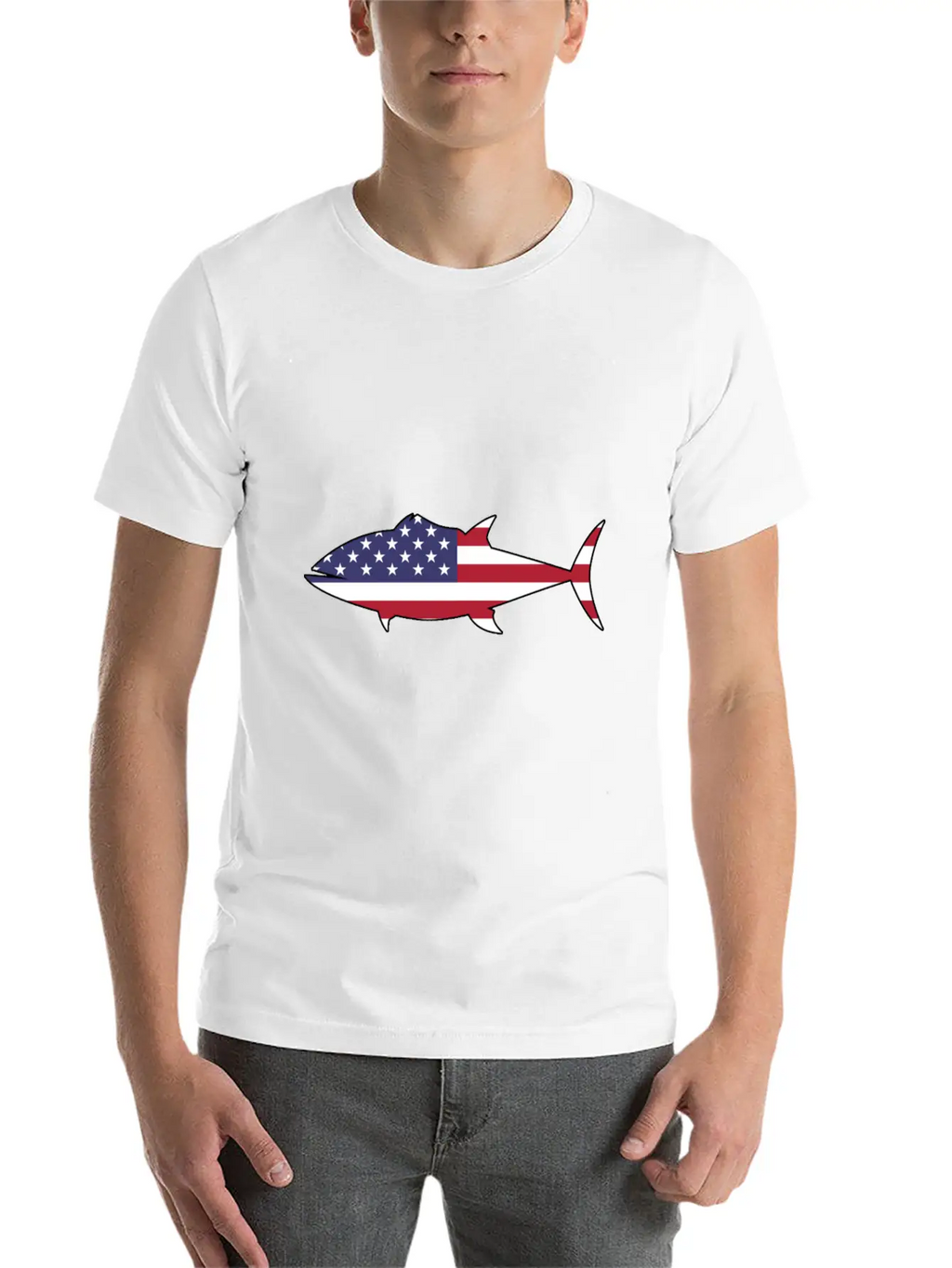 American Flag Tuna Happy 4th Of July Relaxed Everyday Tee – Lightweight And Durable Cotton