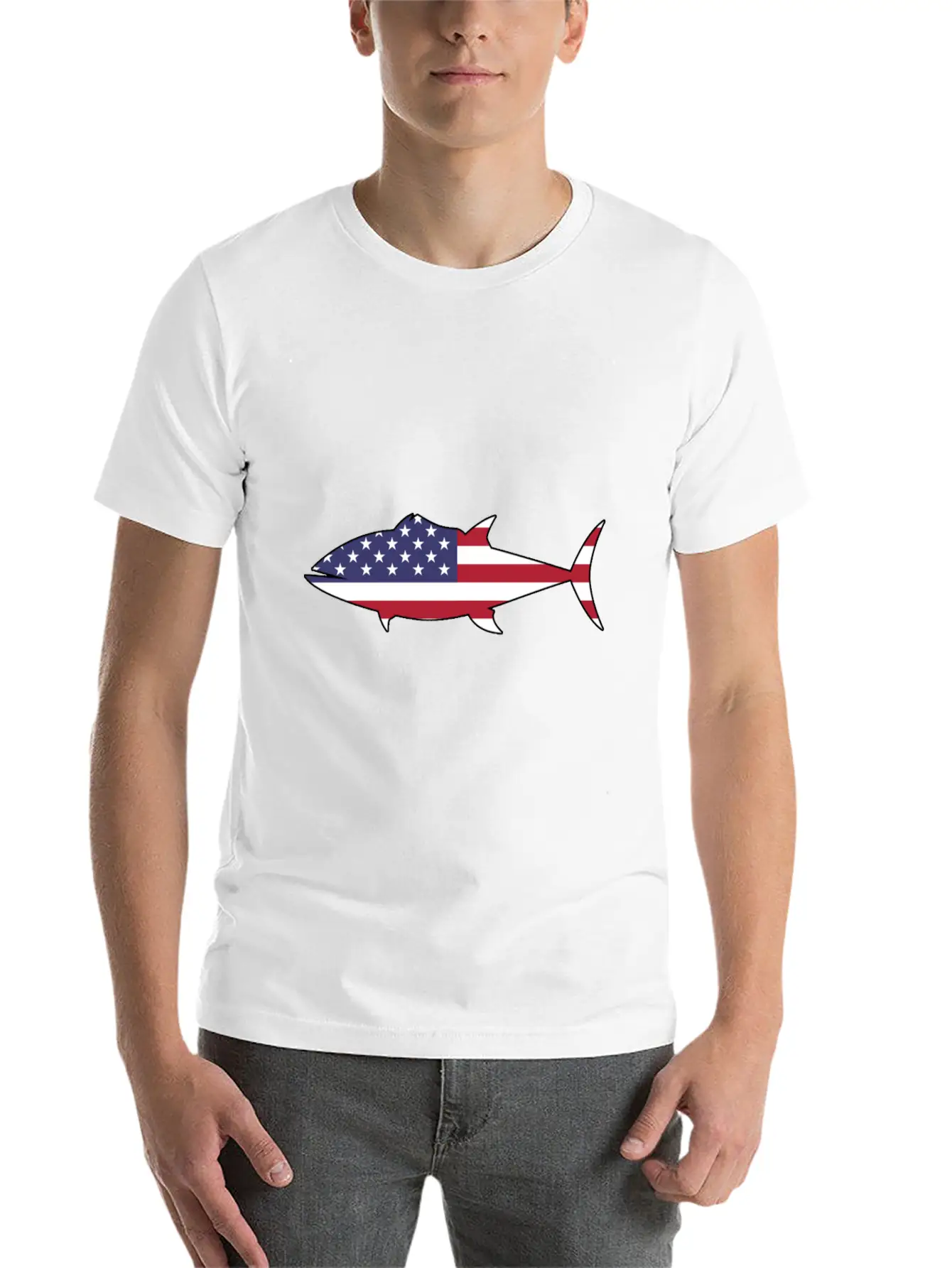 American Flag Tuna Happy 4th Of July Relaxed Everyday Tee – Lightweight And Durable Cotton