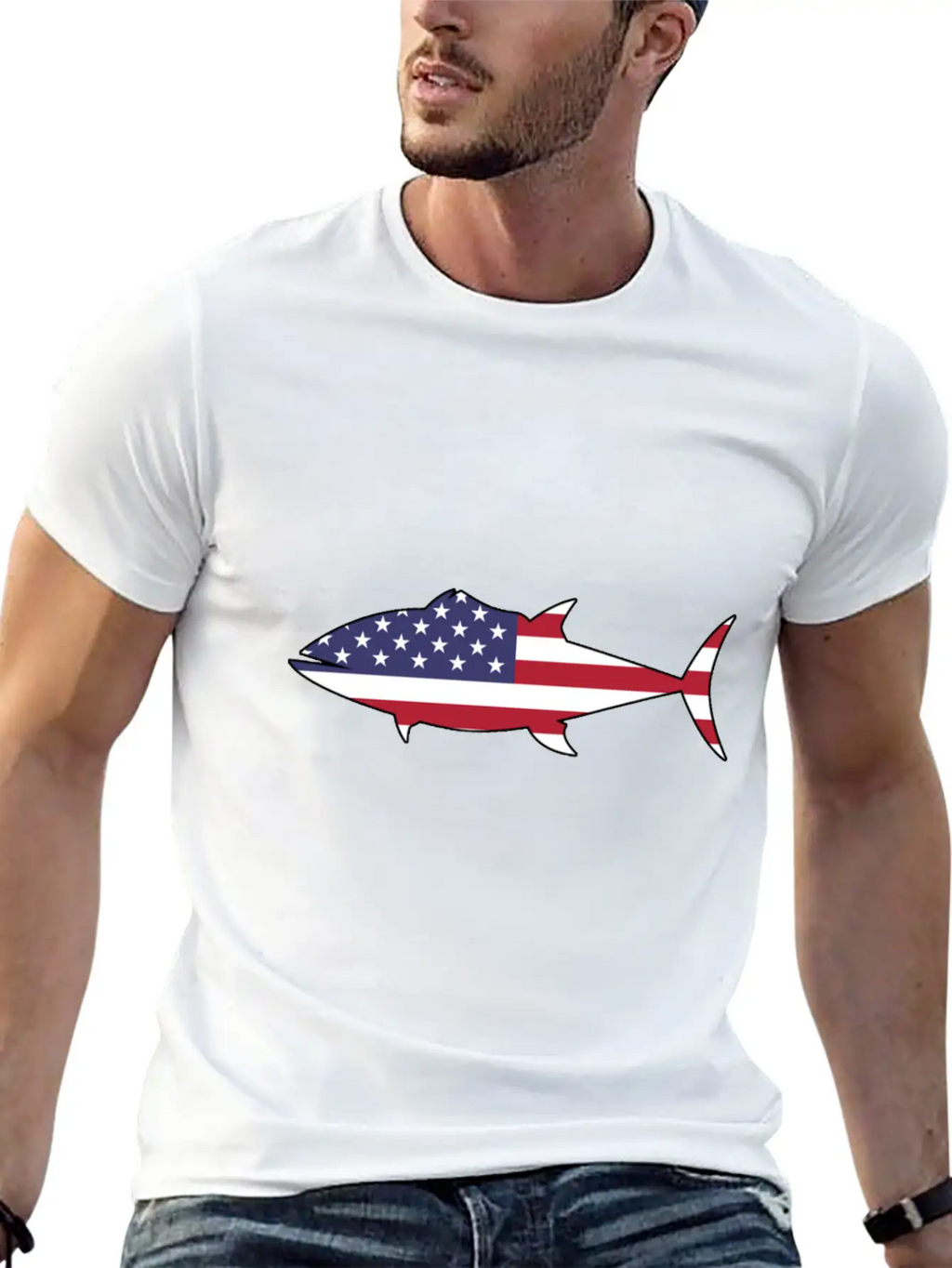 American Flag Tuna Happy 4th Of July Relaxed Everyday Tee – Lightweight And Durable Cotton