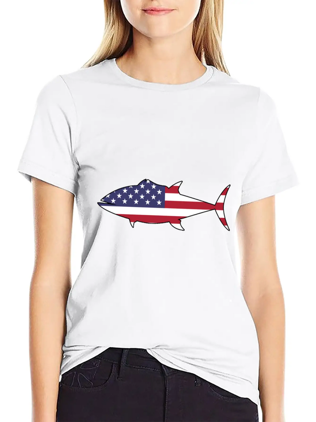 American Flag Tuna Happy 4th Of July Relaxed Everyday Tee – Lightweight And Durable Cotton