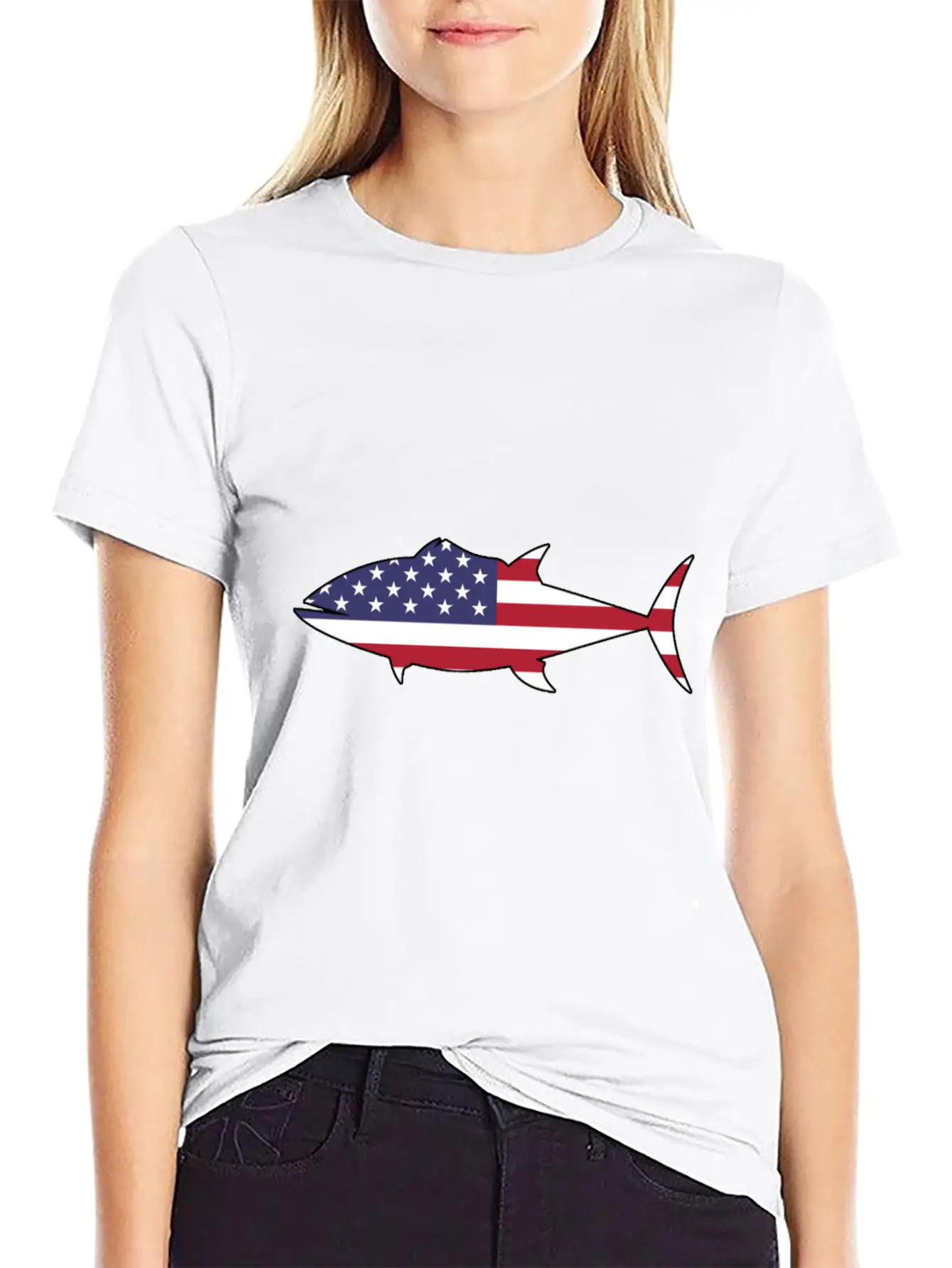 American Flag Tuna Happy 4th Of July Relaxed Everyday Tee – Lightweight And Durable Cotton