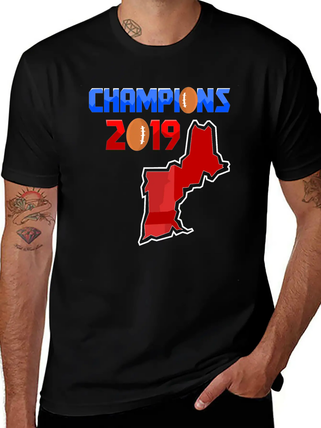 American Football Champions New England Team 2019 Timeless Short Sleeve Tee – Comfy And Minimalist Design