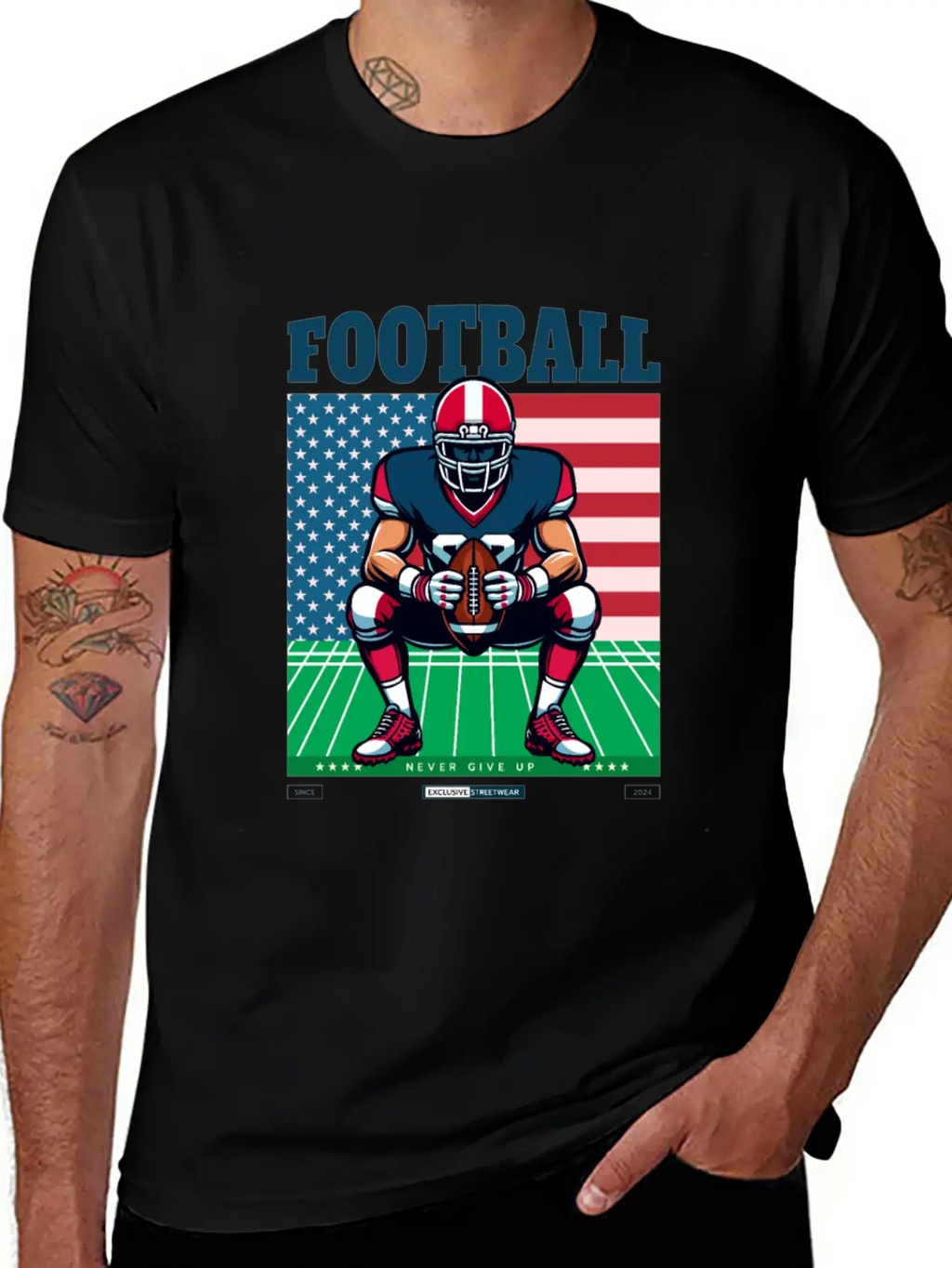 American Football T-Shirt Essential Cotton Tee For Daily Outfits – Unisex Style