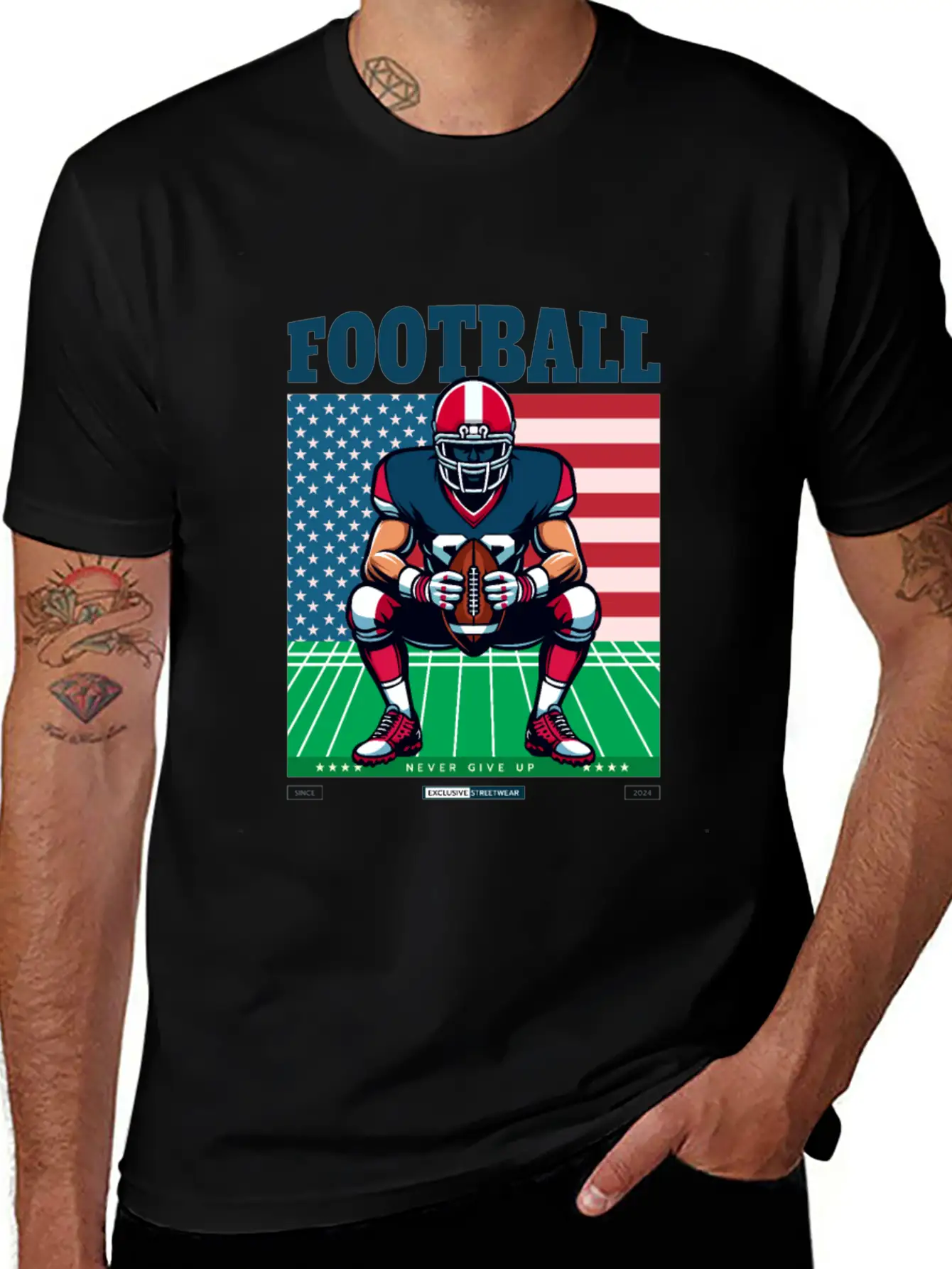 American Football T-Shirt Essential Cotton Tee For Daily Outfits – Unisex Style