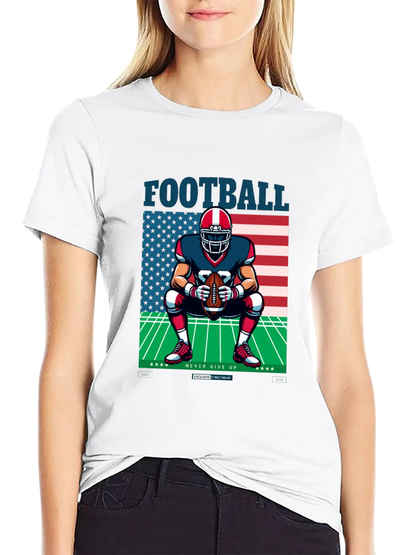 American Football T-Shirt Essential Cotton Tee For Daily Outfits – Unisex Style