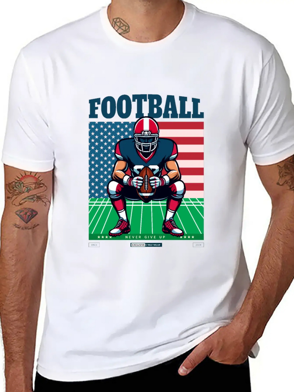 American Football T-Shirt Essential Cotton Tee For Daily Outfits – Unisex Style