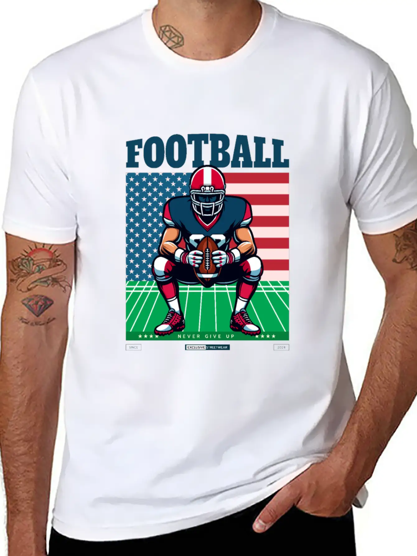 American Football T-Shirt Essential Cotton Tee For Daily Outfits – Unisex Style