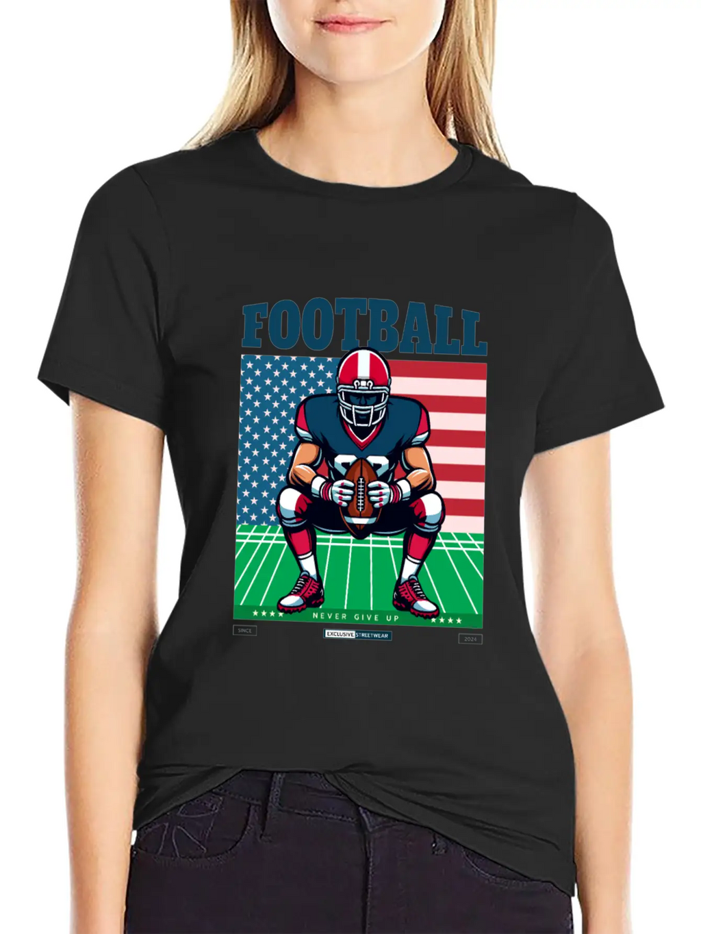 American Football T-Shirt Essential Cotton Tee For Daily Outfits – Unisex Style