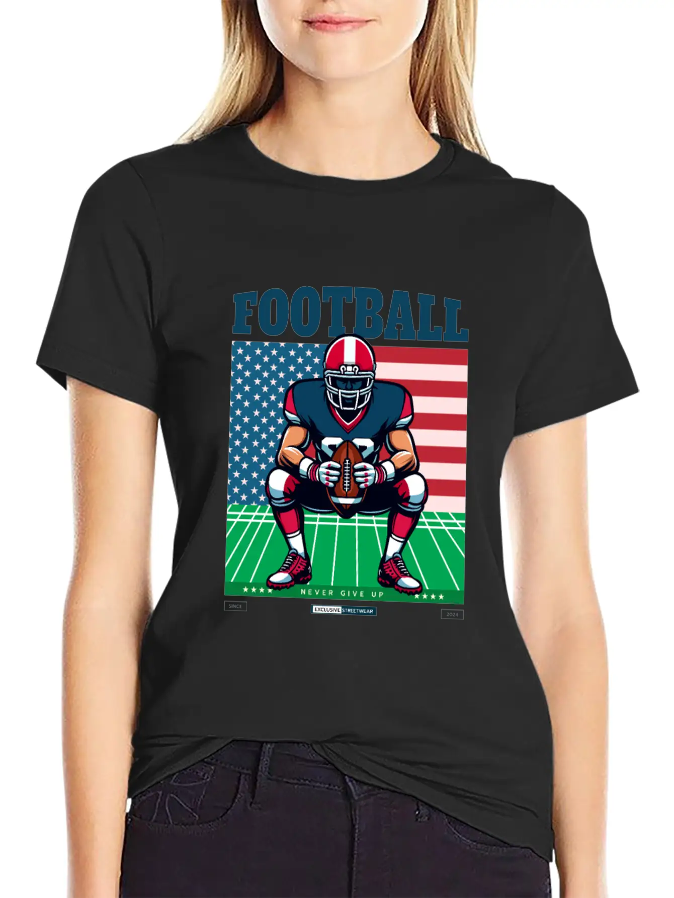 American Football T-Shirt Essential Cotton Tee For Daily Outfits – Unisex Style