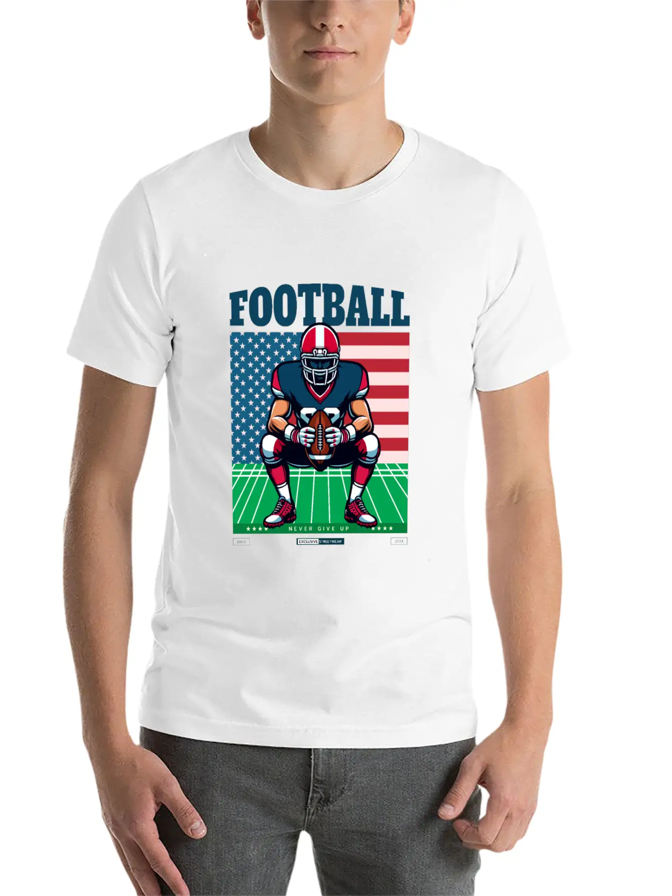 American Football T-Shirt Essential Cotton Tee For Daily Outfits – Unisex Style