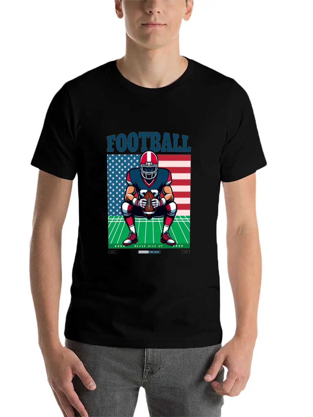 American Football T-Shirt Essential Cotton Tee For Daily Outfits – Unisex Style