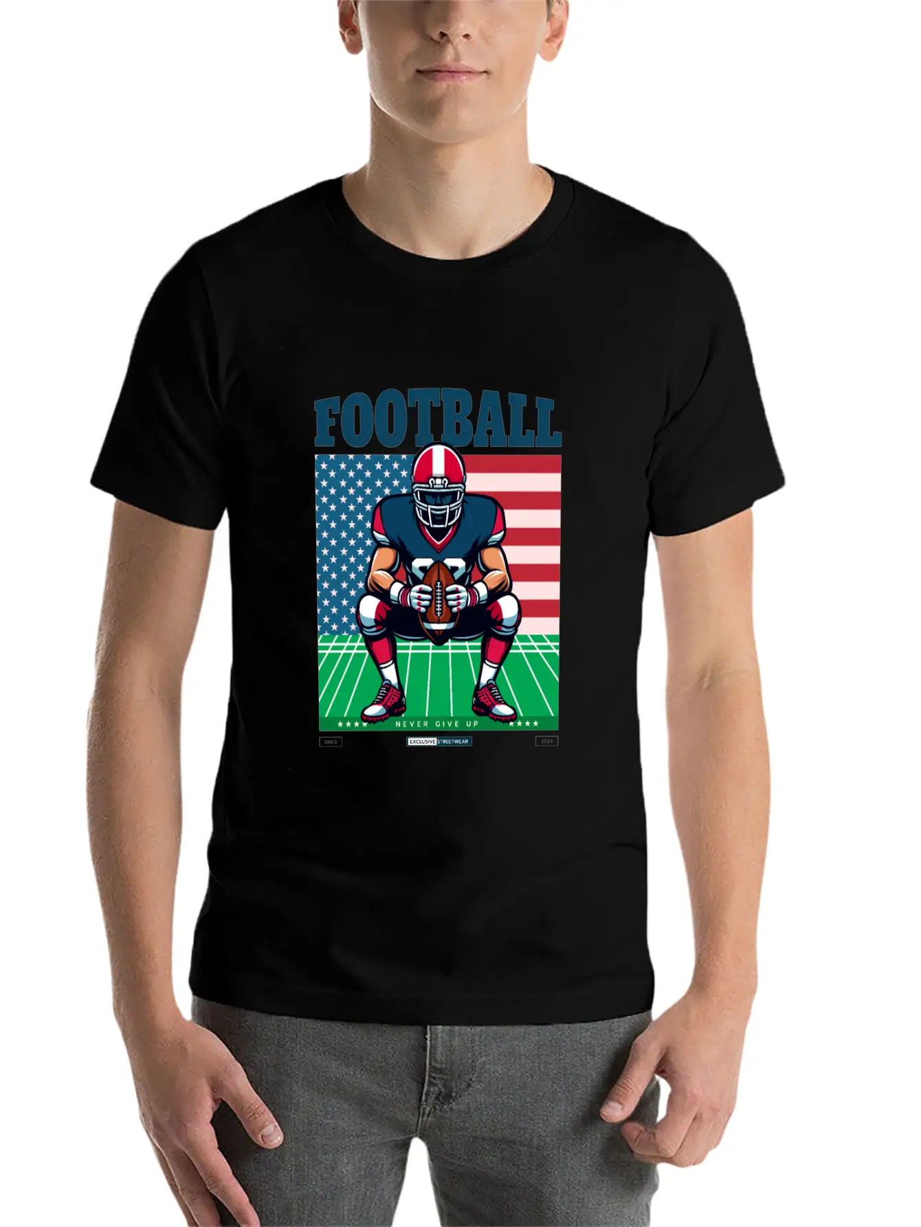 American Football T-Shirt Essential Cotton Tee For Daily Outfits – Unisex Style