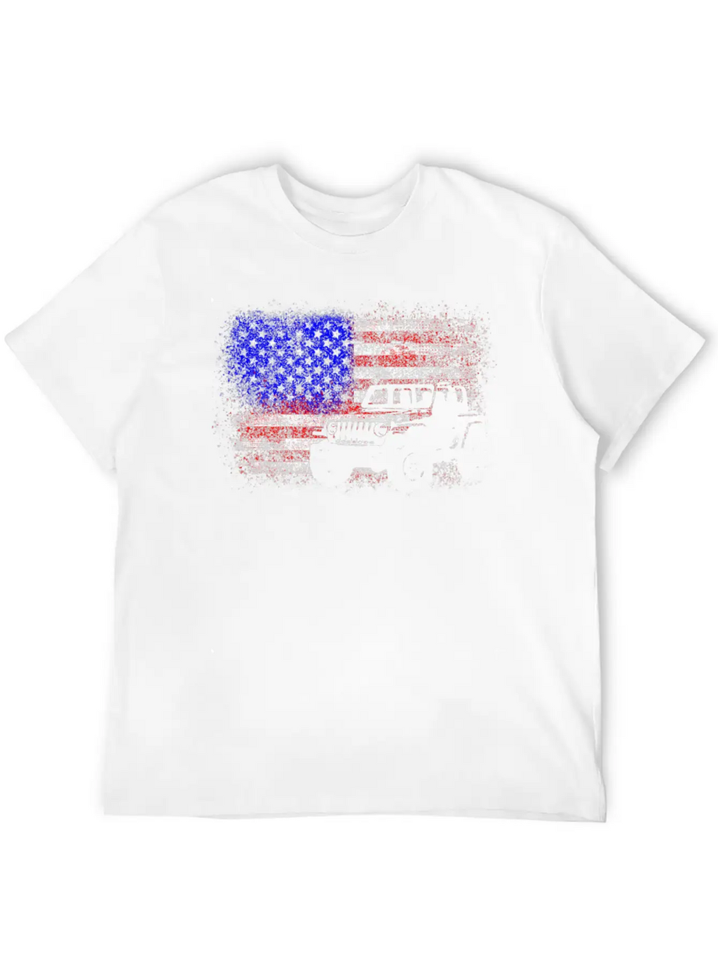 American US Flag 4X4 Off-Road Breathable Graphic T-Shirt – Perfect For Casual Days