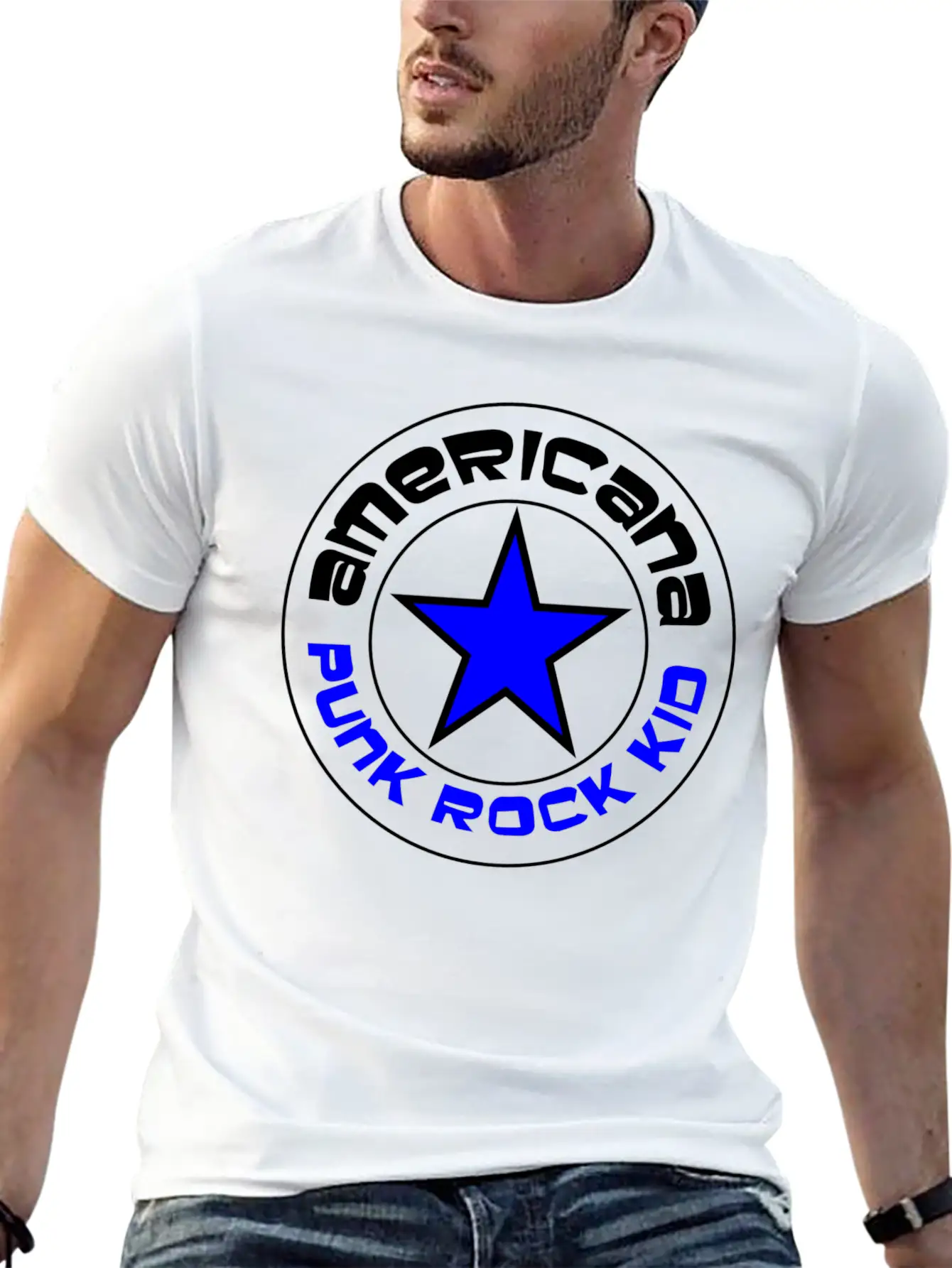 Americana Punk Rock Kid Breathable Graphic T-Shirt – Perfect For Casual Days