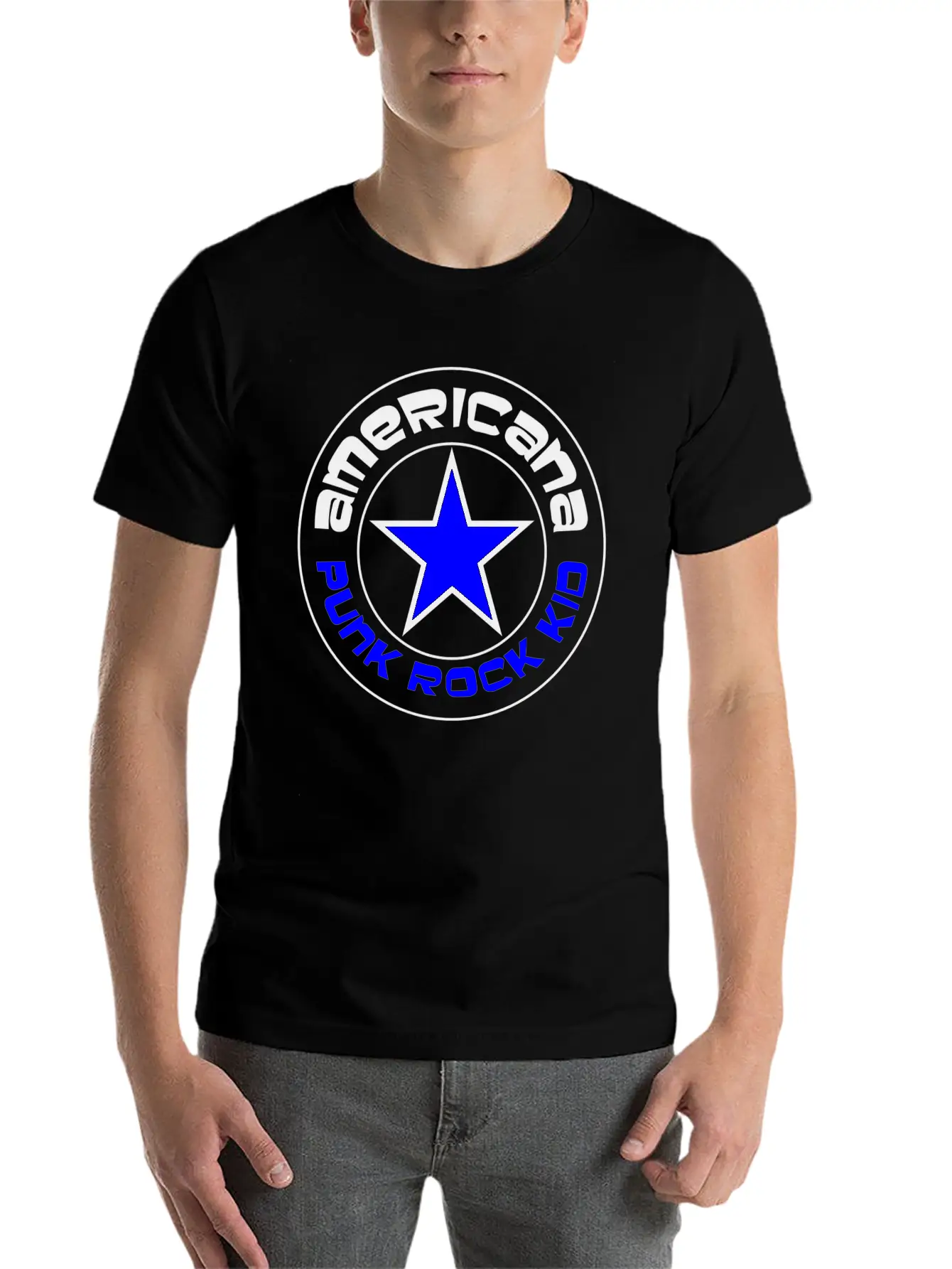 Americana Punk Rock Kid Breathable Graphic T-Shirt – Perfect For Casual Days