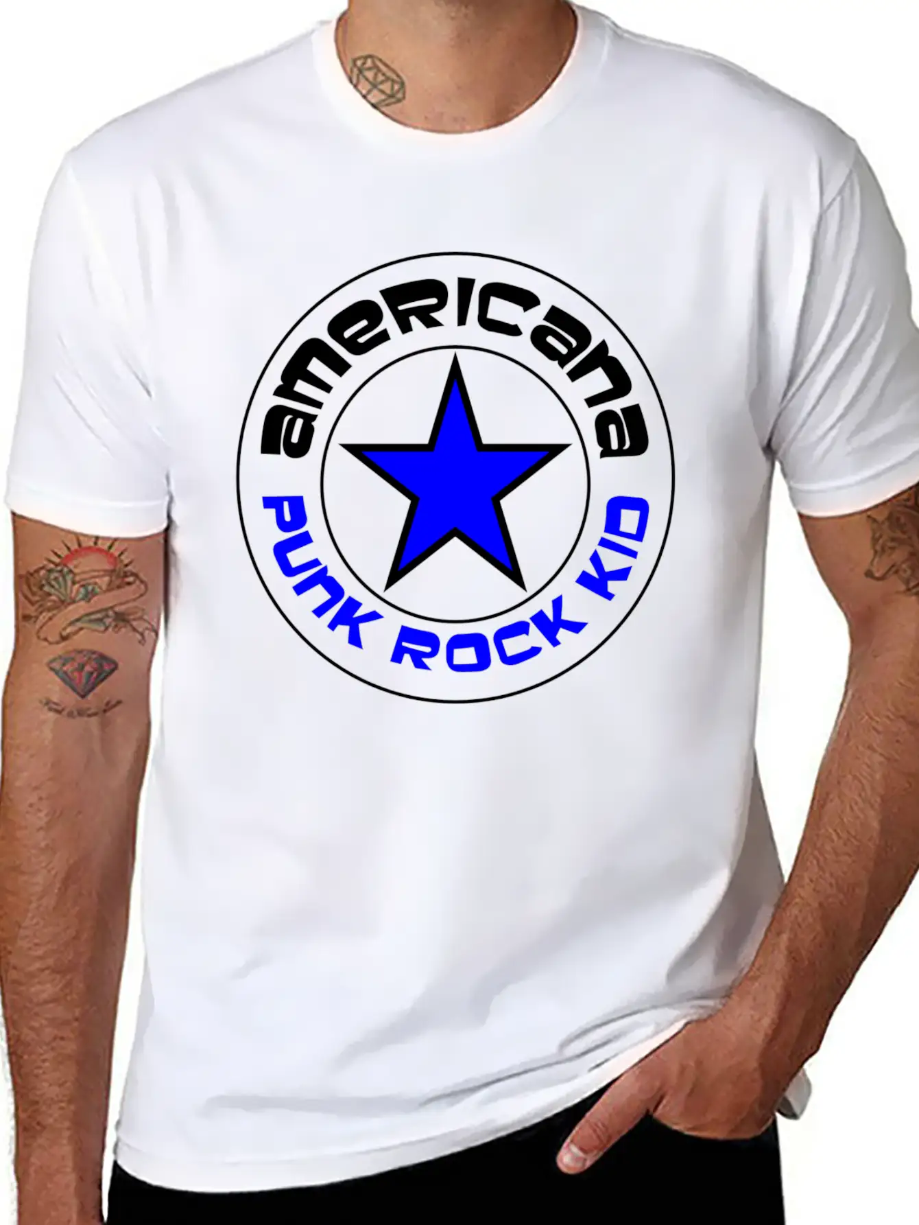 Americana Punk Rock Kid Breathable Graphic T-Shirt – Perfect For Casual Days