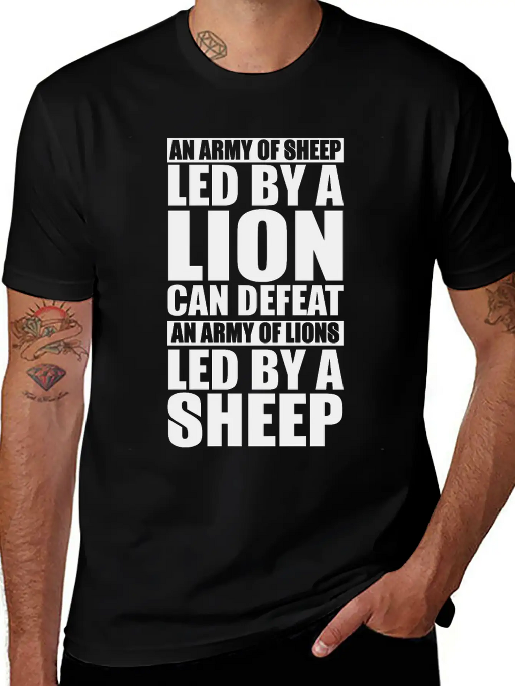An Army Of Sheep Led By A Lion Can Defeat An Army Stylish Everyday T-Shirt – Unisex Basic Cotton Tee