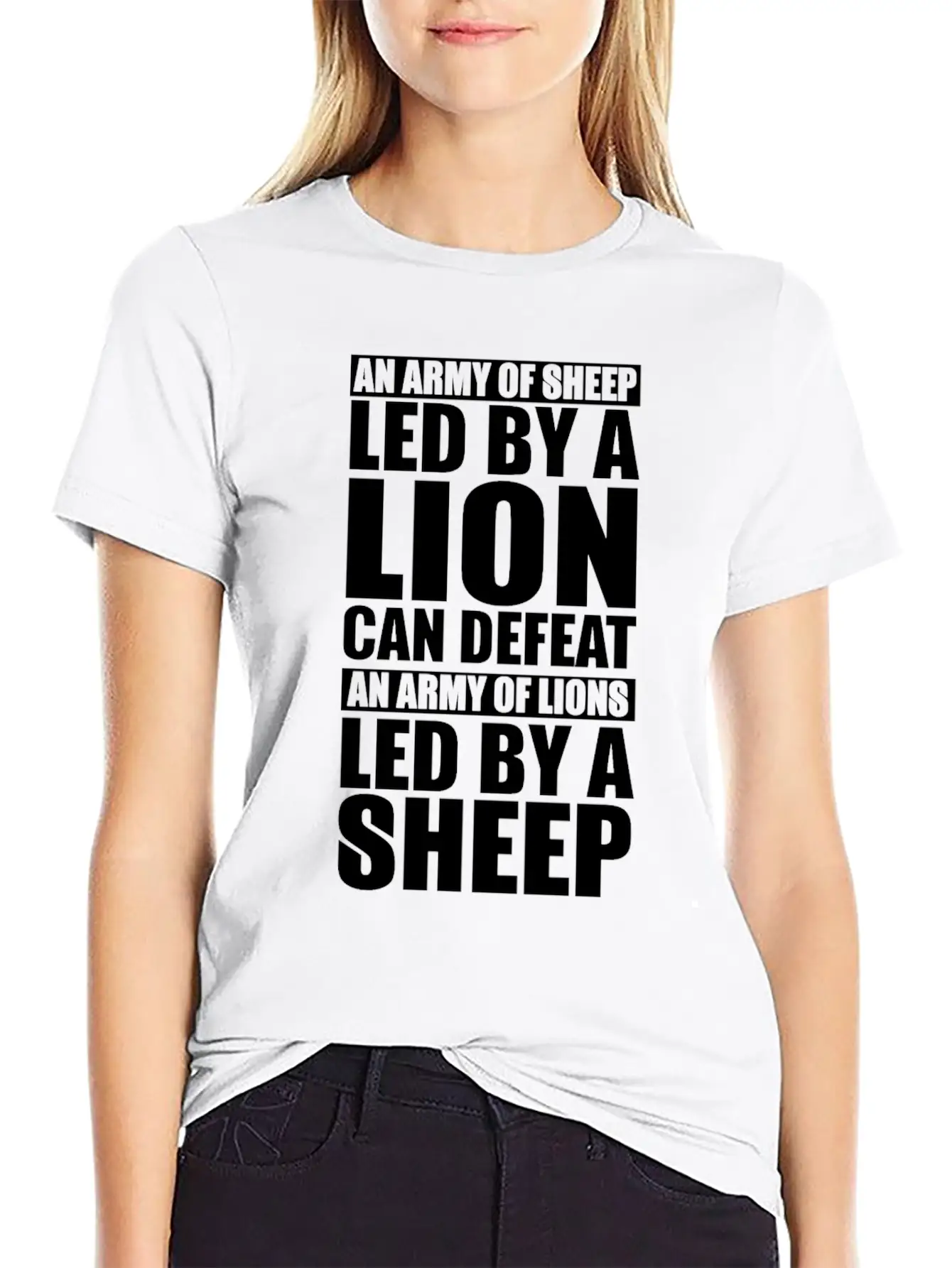An Army Of Sheep Led By A Lion Can Defeat An Army Stylish Everyday T-Shirt – Unisex Basic Cotton Tee