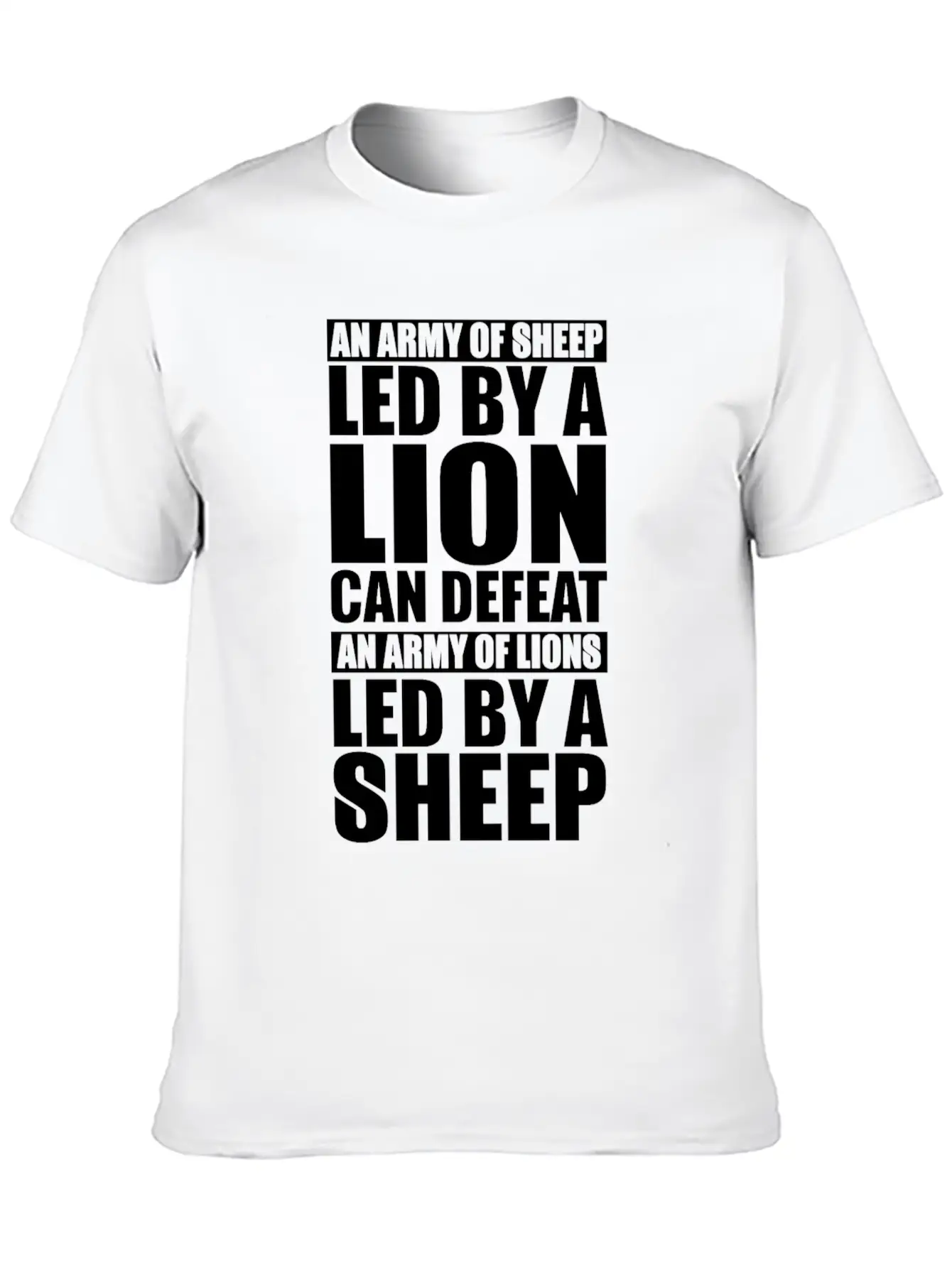 An Army Of Sheep Led By A Lion Can Defeat An Army Stylish Everyday T-Shirt – Unisex Basic Cotton Tee