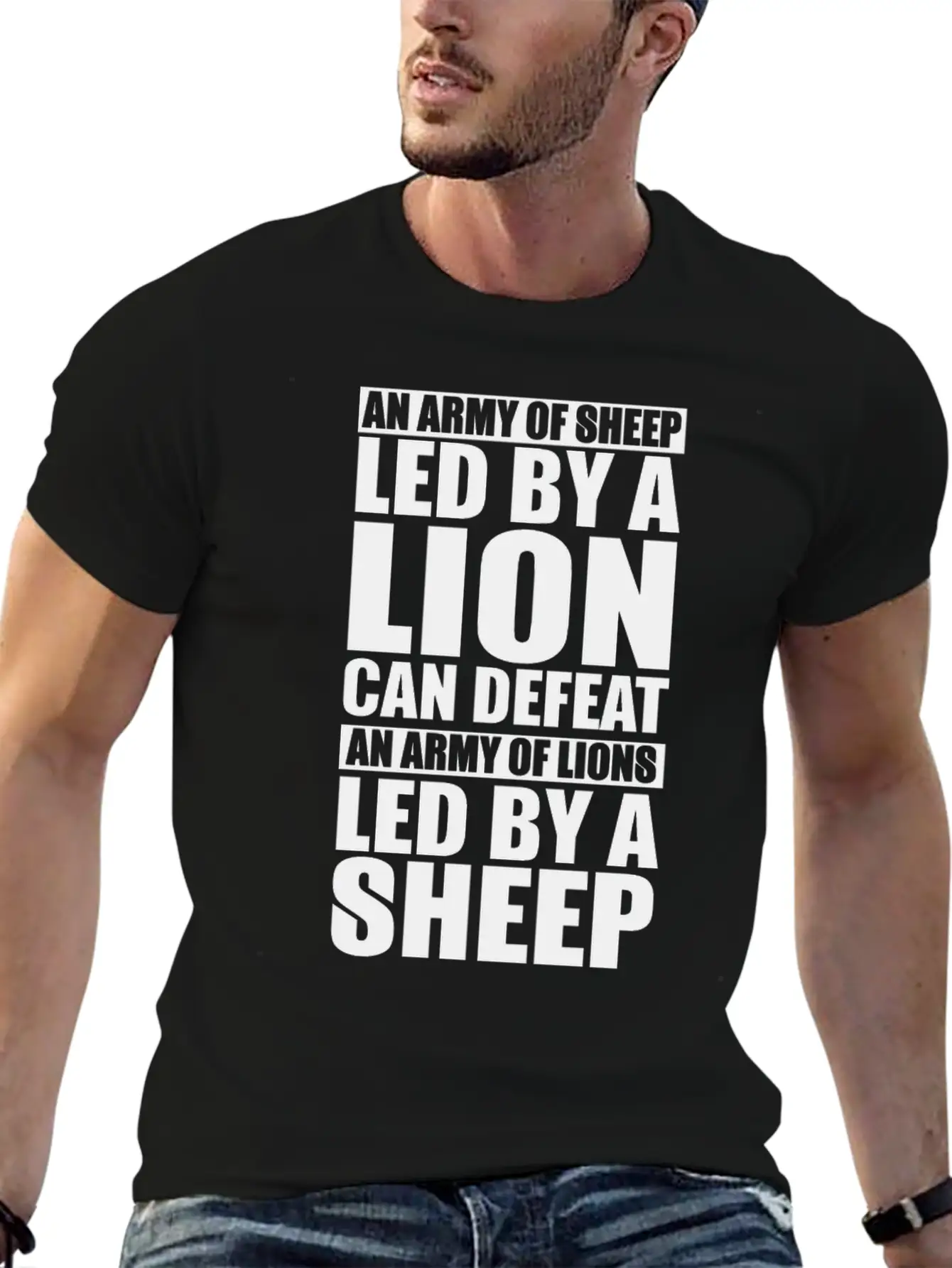 An Army Of Sheep Led By A Lion Can Defeat An Army Stylish Everyday T-Shirt – Unisex Basic Cotton Tee