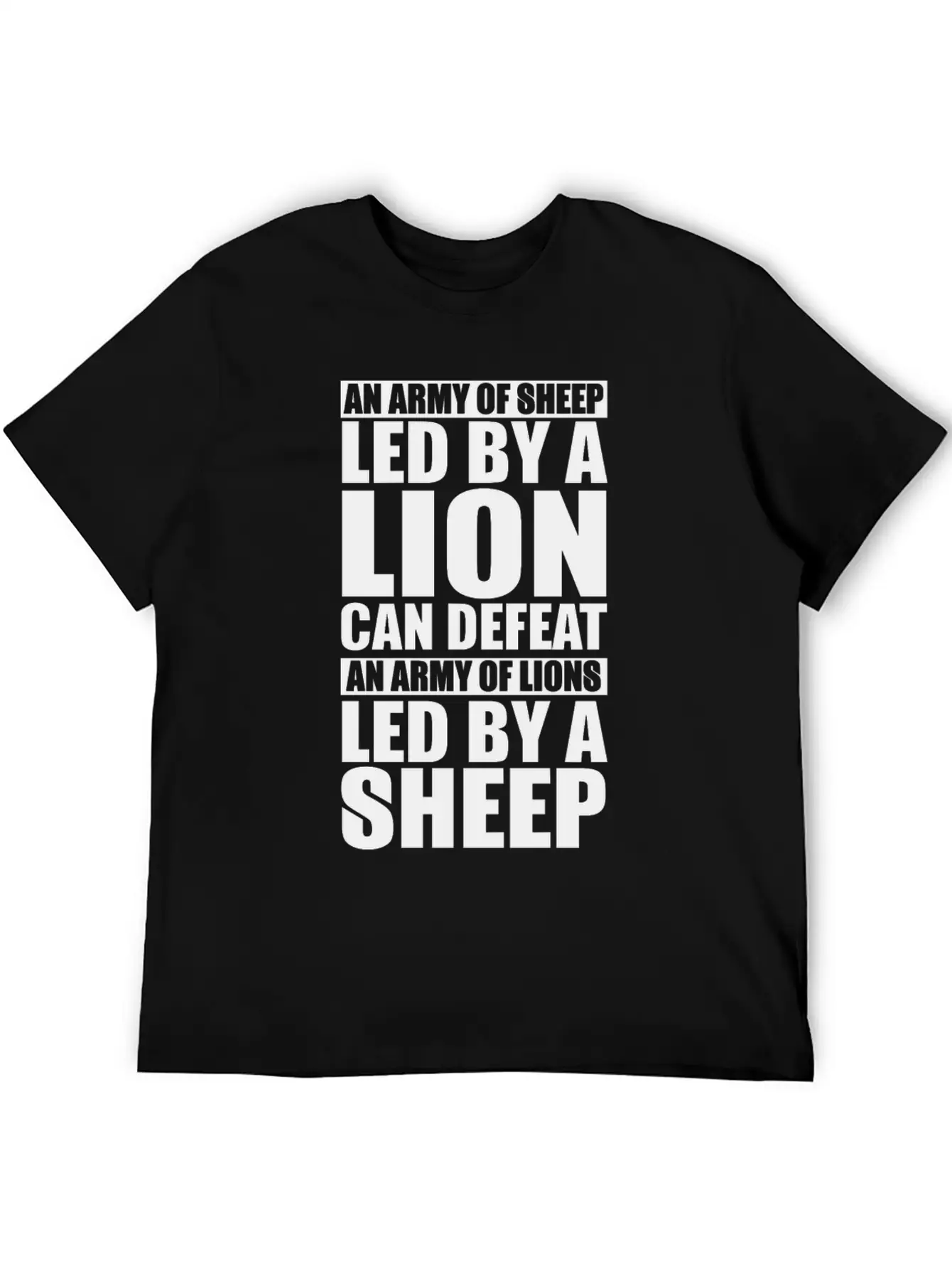 An Army Of Sheep Led By A Lion Can Defeat An Army Stylish Everyday T-Shirt – Unisex Basic Cotton Tee