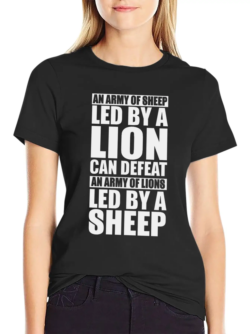 An Army Of Sheep Led By A Lion Can Defeat An Army Stylish Everyday T-Shirt – Unisex Basic Cotton Tee