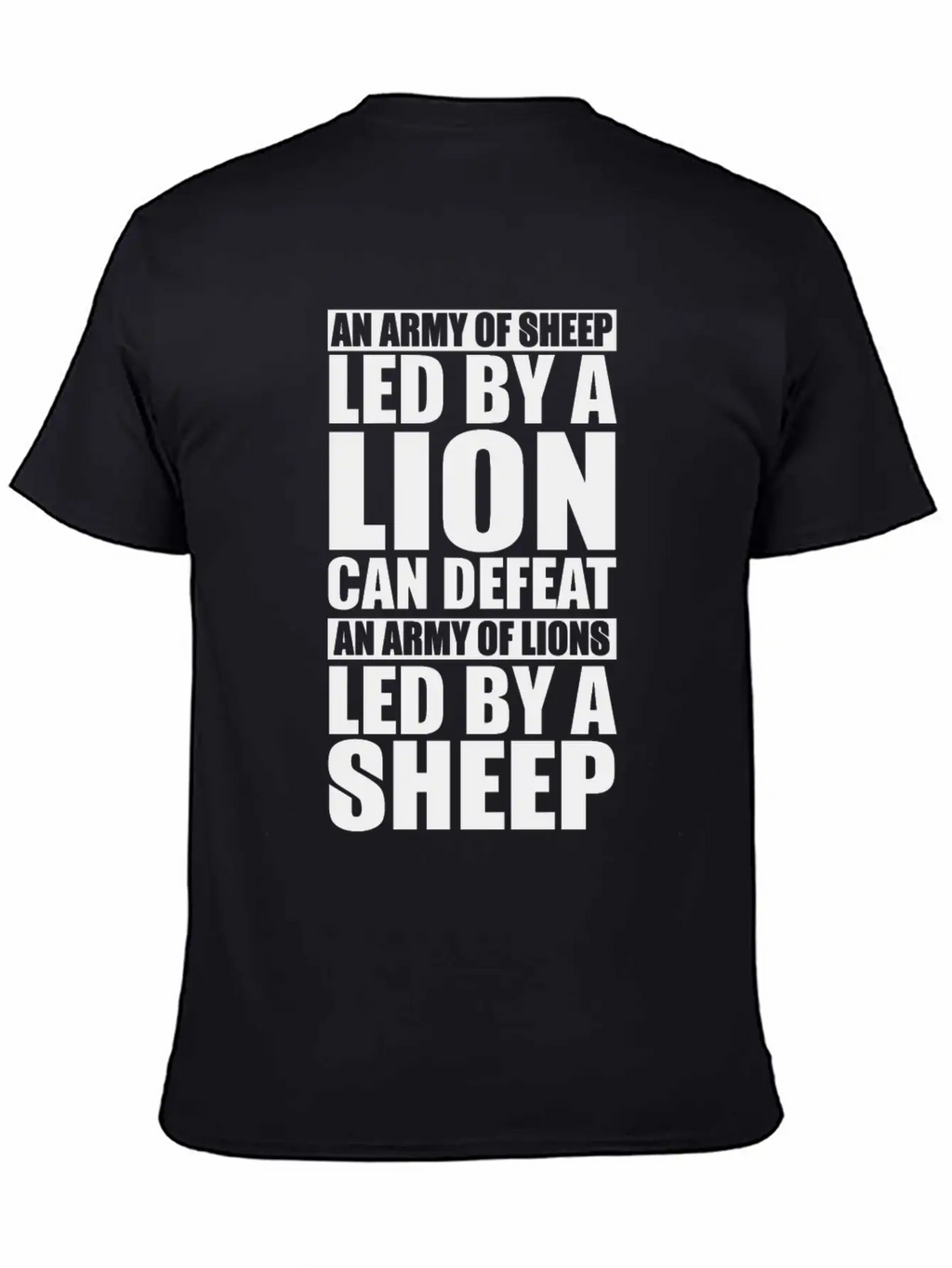 An Army Of Sheep Led By A Lion Can Defeat An Army Stylish Everyday T-Shirt – Unisex Basic Cotton Tee