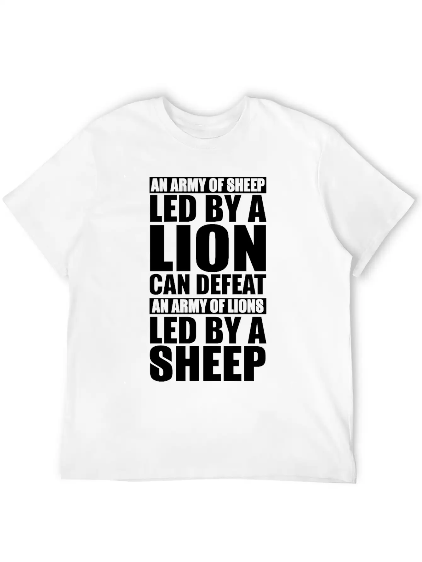 An Army Of Sheep Led By A Lion Can Defeat An Army Stylish Everyday T-Shirt – Unisex Basic Cotton Tee