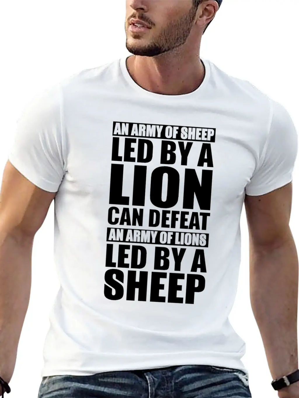 An Army Of Sheep Led By A Lion Can Defeat An Army Stylish Everyday T-Shirt – Unisex Basic Cotton Tee