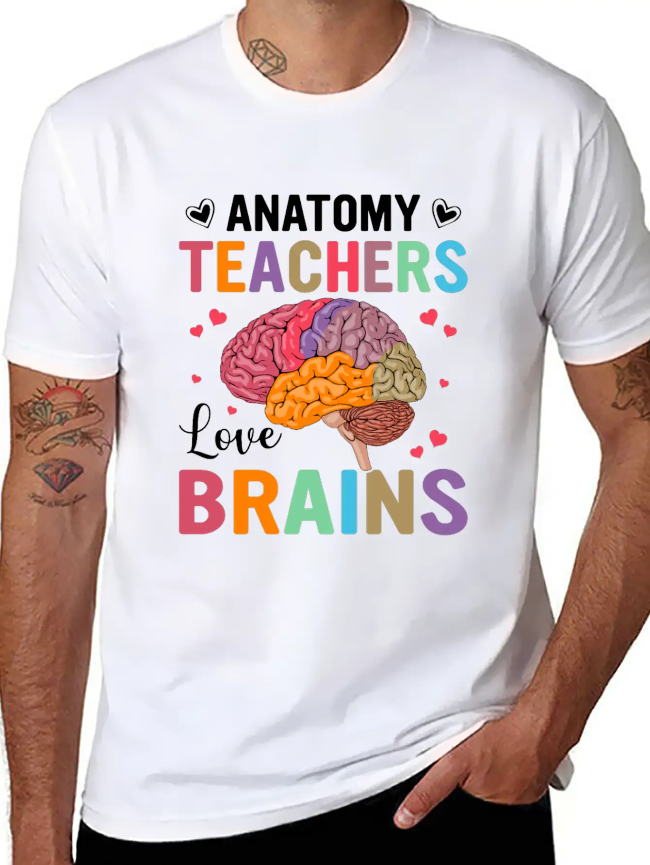 Anatomy Teachers Love Brains Classic Cotton Tee – Unisex Comfort For Any Season