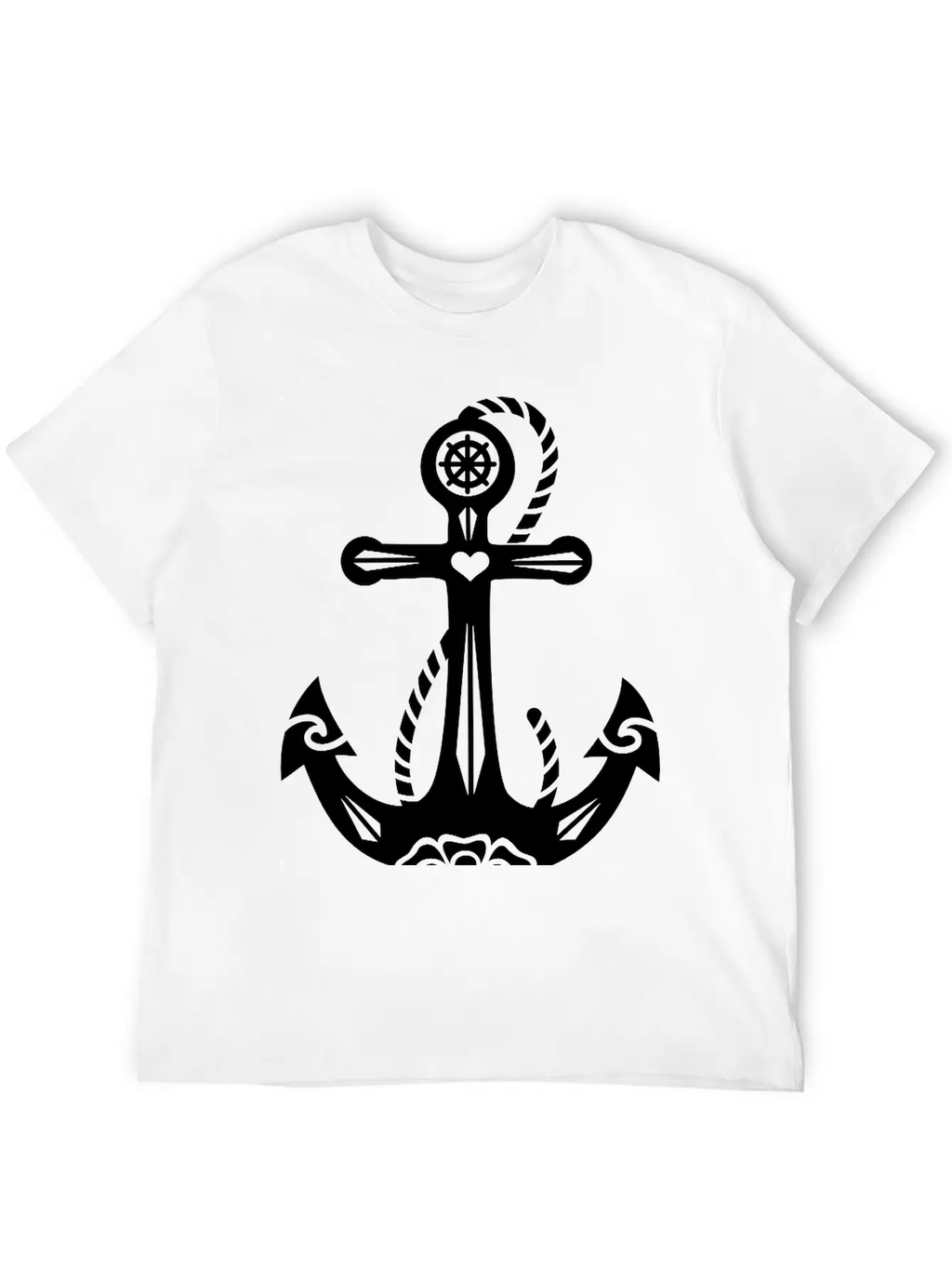 Anchor & Sacred Rose, Symbol Hope, Faith & Love Classic Cotton Tee – Unisex Comfort For Any Season