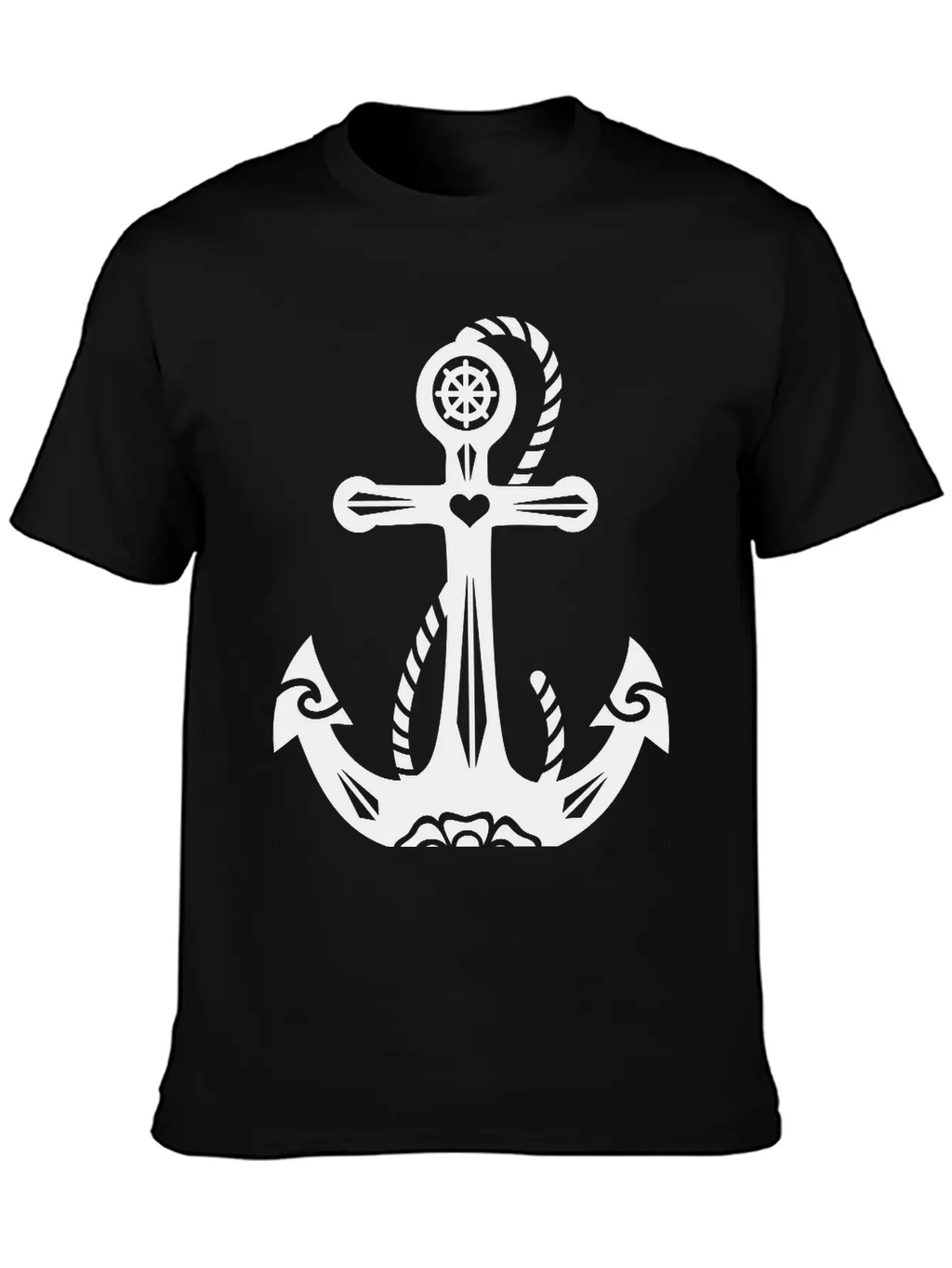 Anchor & Sacred Rose, Symbol Hope, Faith & Love Classic Cotton Tee – Unisex Comfort For Any Season