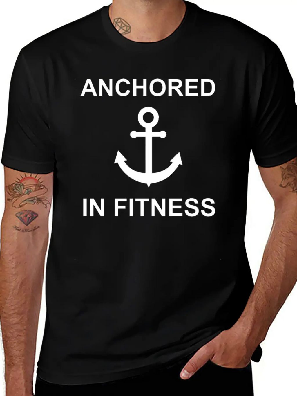 Anchored In Fitness Stylish Everyday T-Shirt – Unisex Basic Cotton Tee