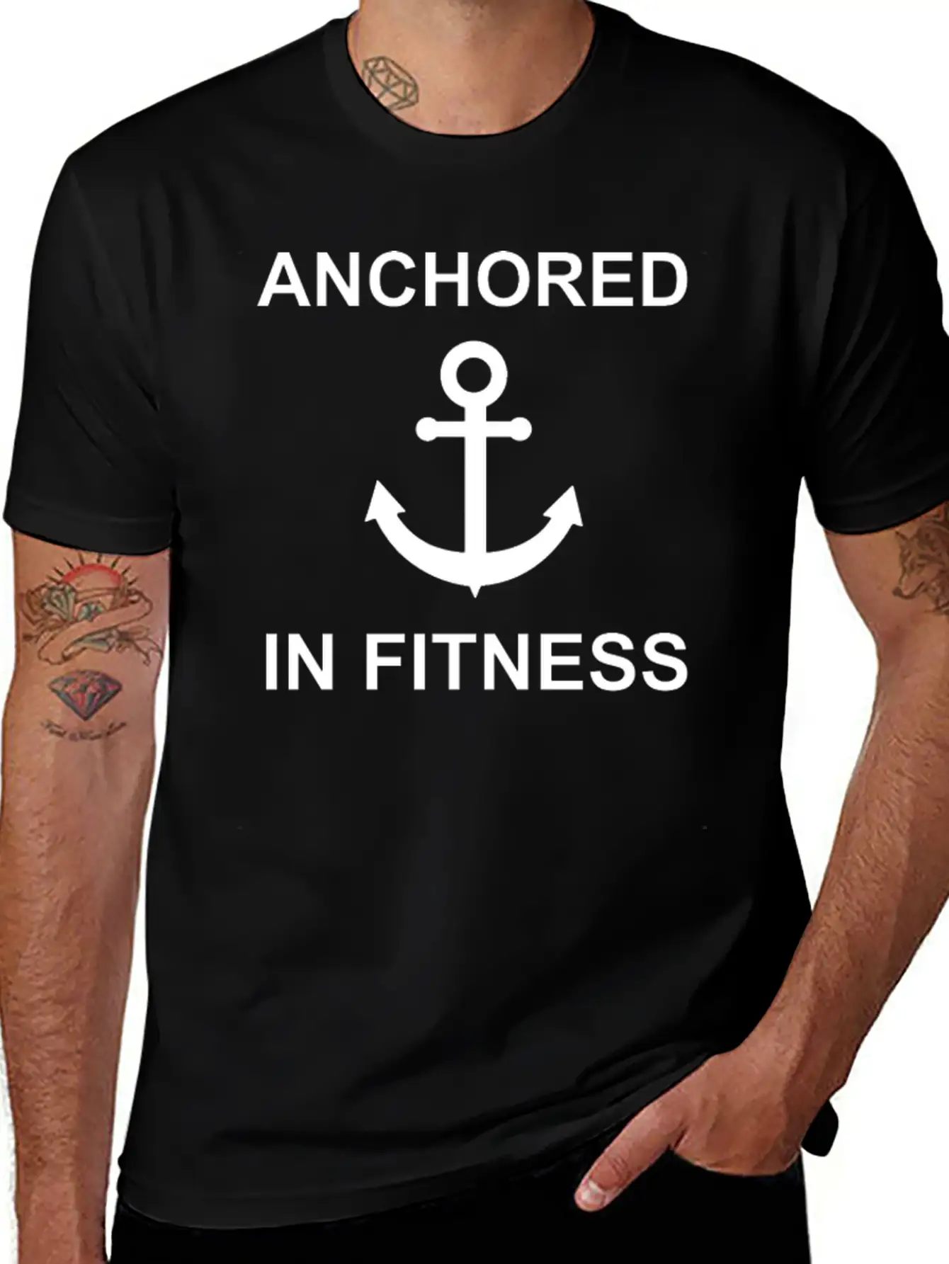 Anchored In Fitness Stylish Everyday T-Shirt – Unisex Basic Cotton Tee