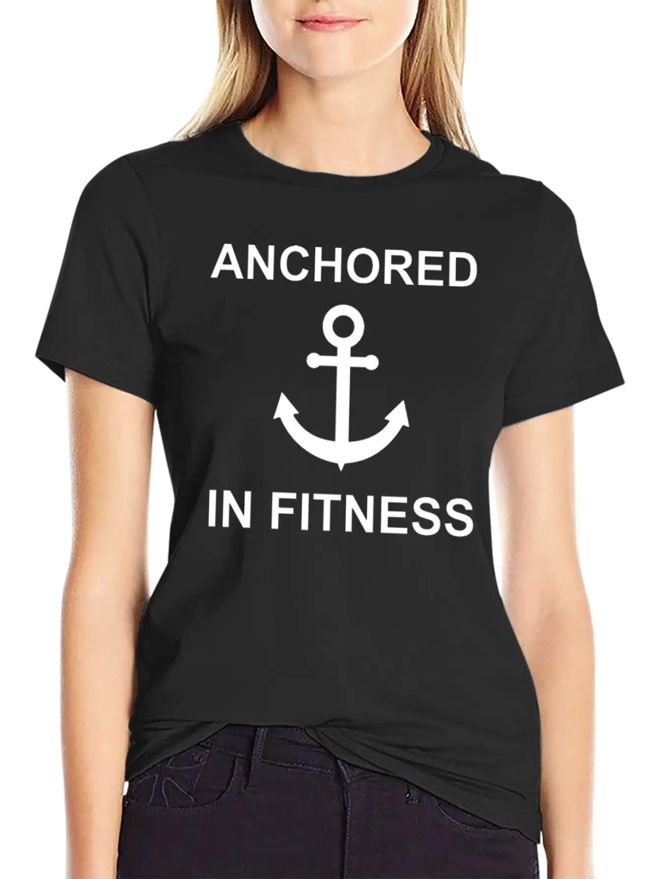 Anchored In Fitness Stylish Everyday T-Shirt – Unisex Basic Cotton Tee