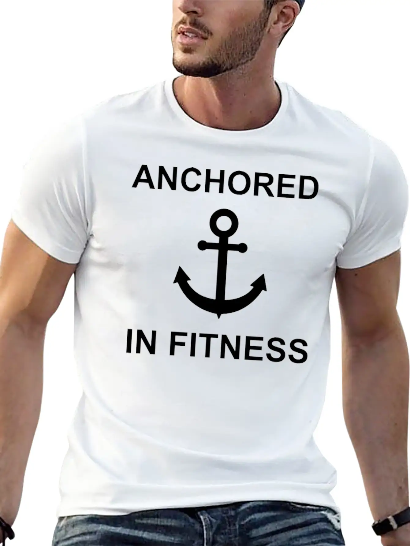 Anchored In Fitness Stylish Everyday T-Shirt – Unisex Basic Cotton Tee