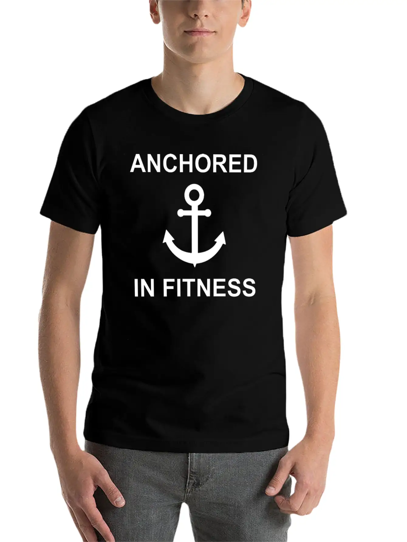 Anchored In Fitness Stylish Everyday T-Shirt – Unisex Basic Cotton Tee