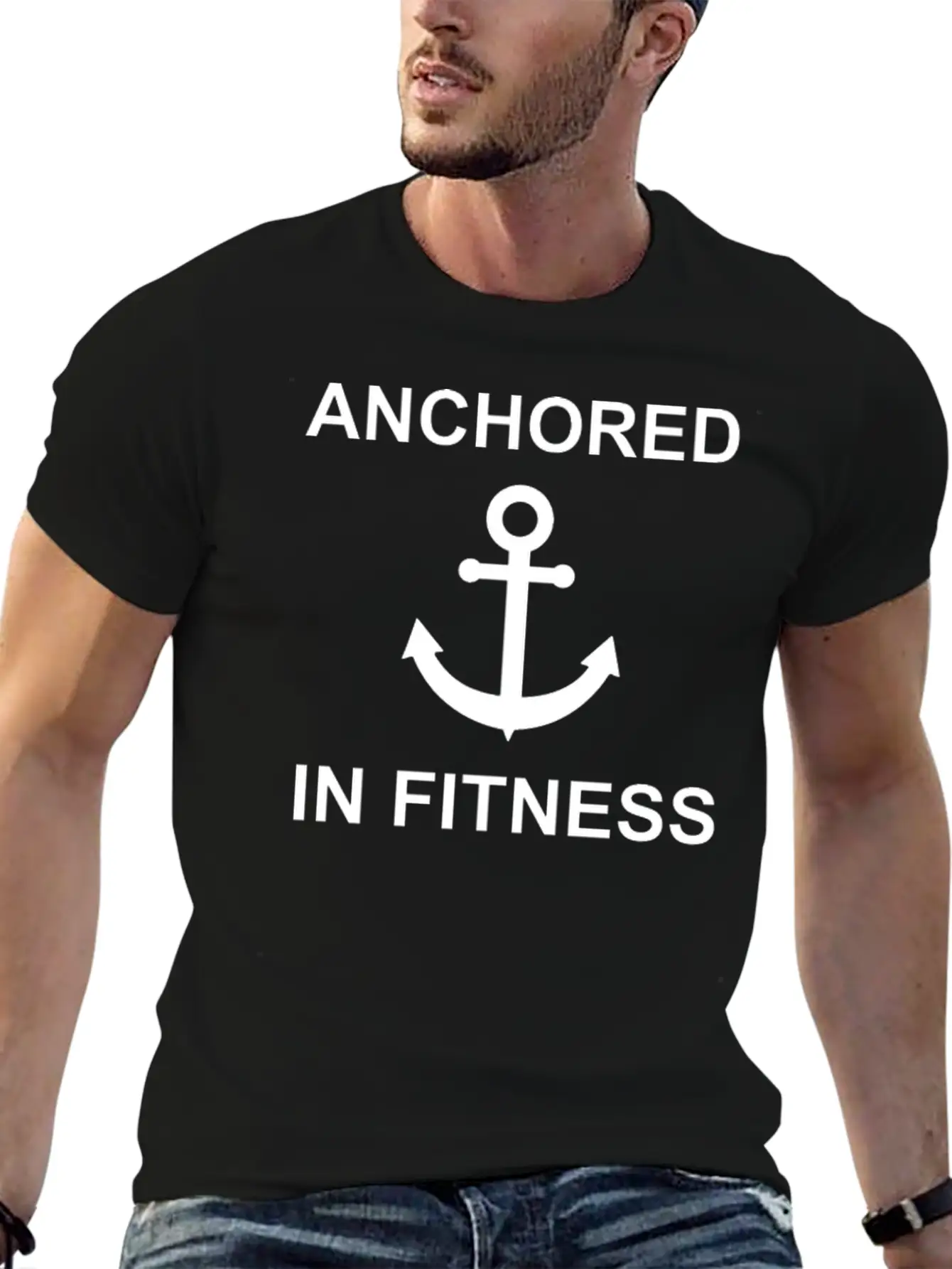 Anchored In Fitness Stylish Everyday T-Shirt – Unisex Basic Cotton Tee