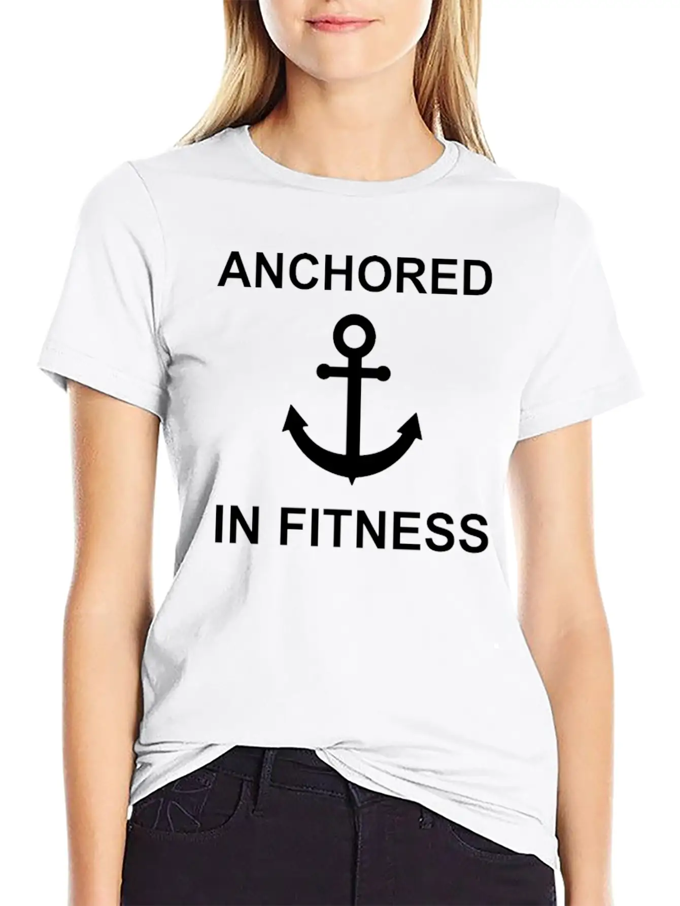 Anchored In Fitness Stylish Everyday T-Shirt – Unisex Basic Cotton Tee