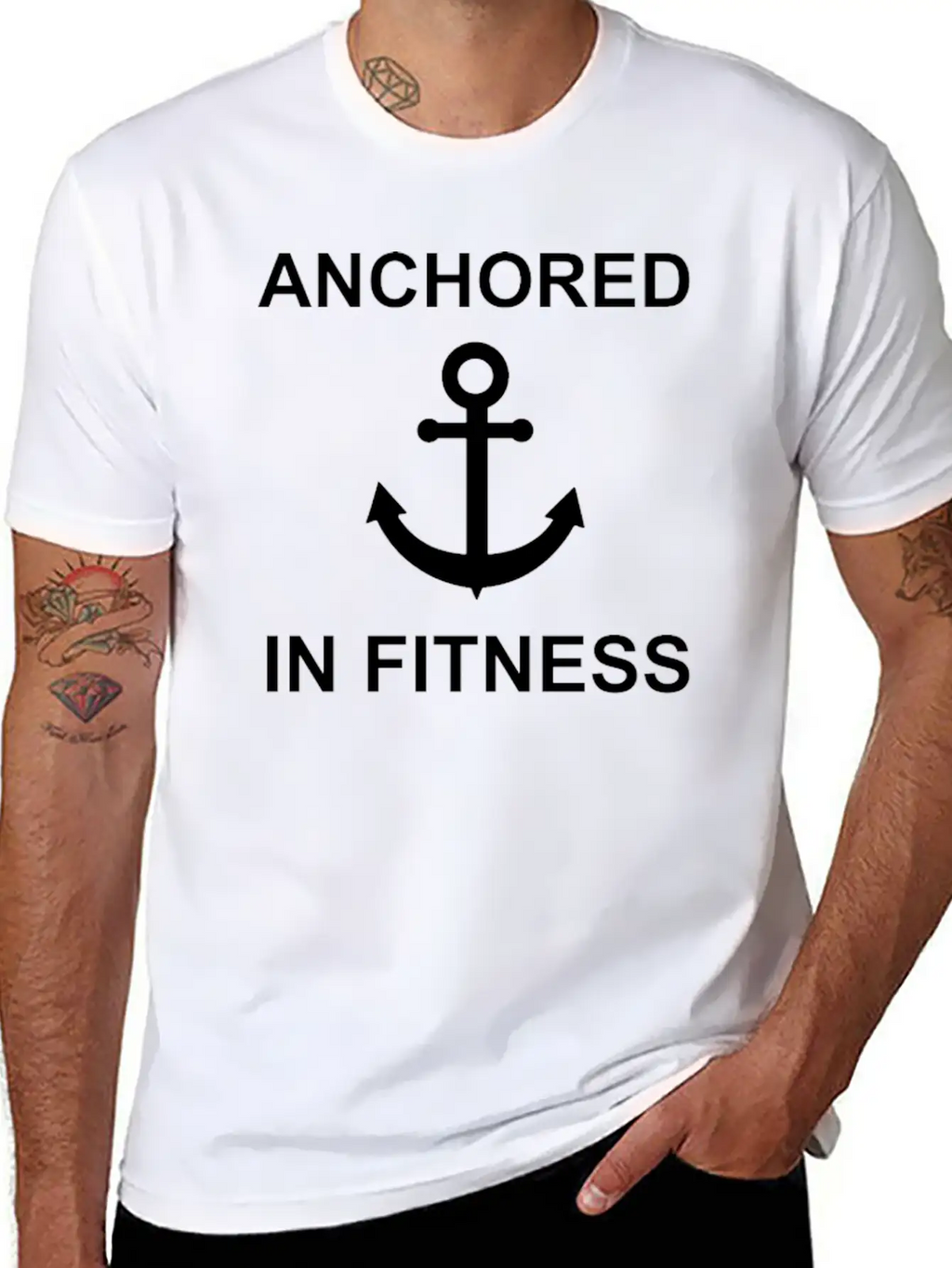 Anchored In Fitness Stylish Everyday T-Shirt – Unisex Basic Cotton Tee