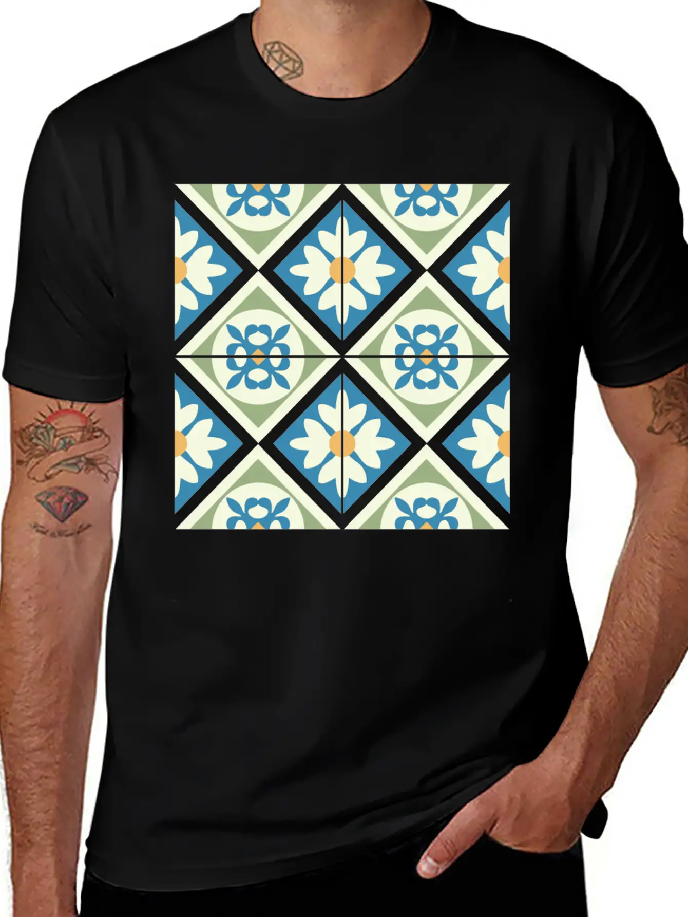 Andalusian Tiles 13 Timeless Short Sleeve Tee – Comfy And Minimalist Design