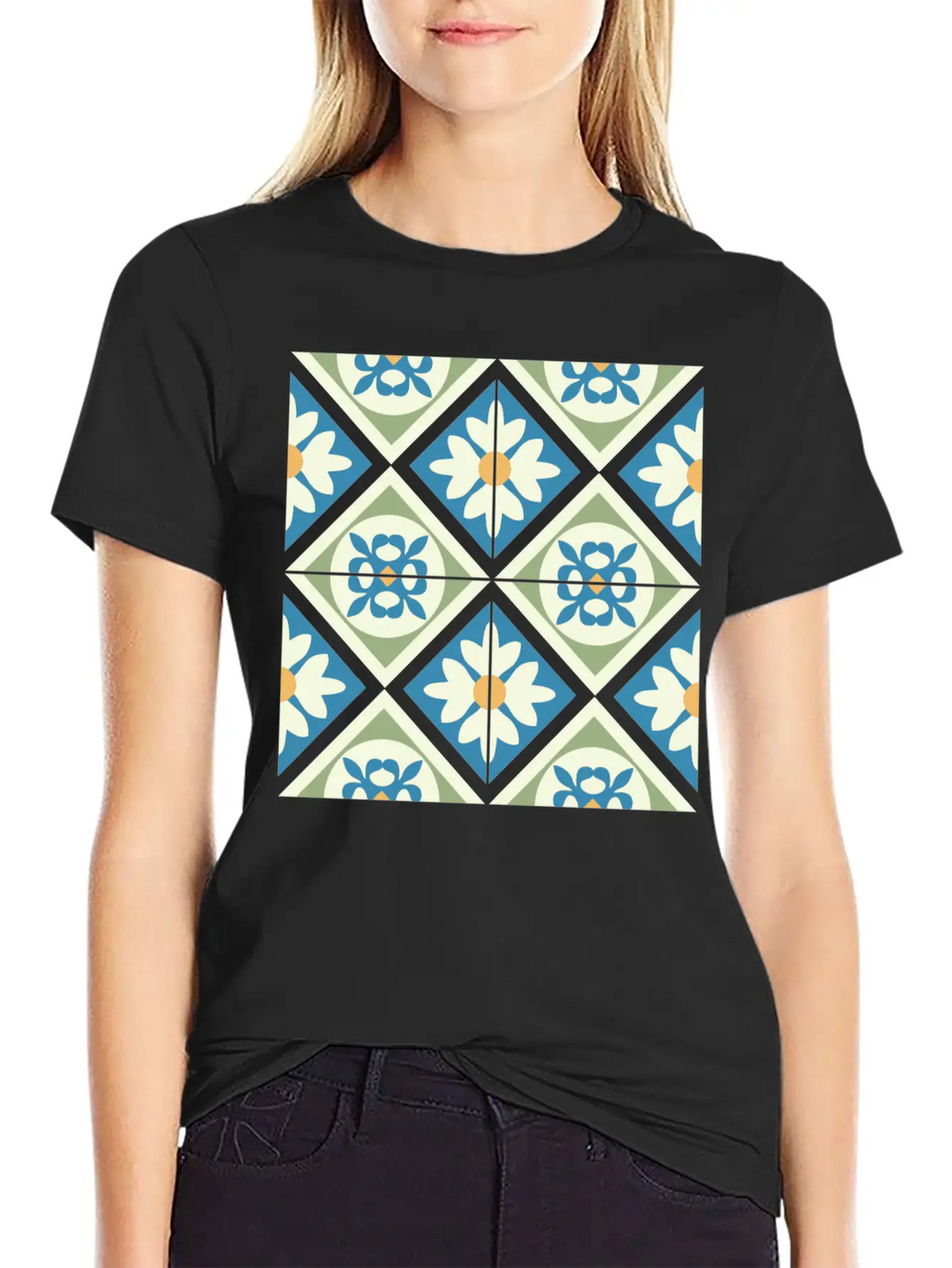 Andalusian Tiles 13 Timeless Short Sleeve Tee – Comfy And Minimalist Design
