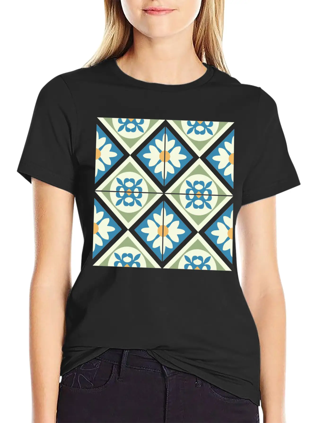 Andalusian Tiles 13 Timeless Short Sleeve Tee – Comfy And Minimalist Design