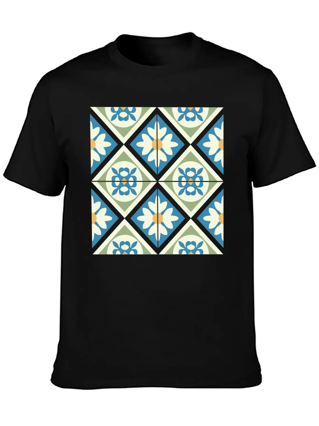 Andalusian Tiles 13 Timeless Short Sleeve Tee – Comfy And Minimalist Design