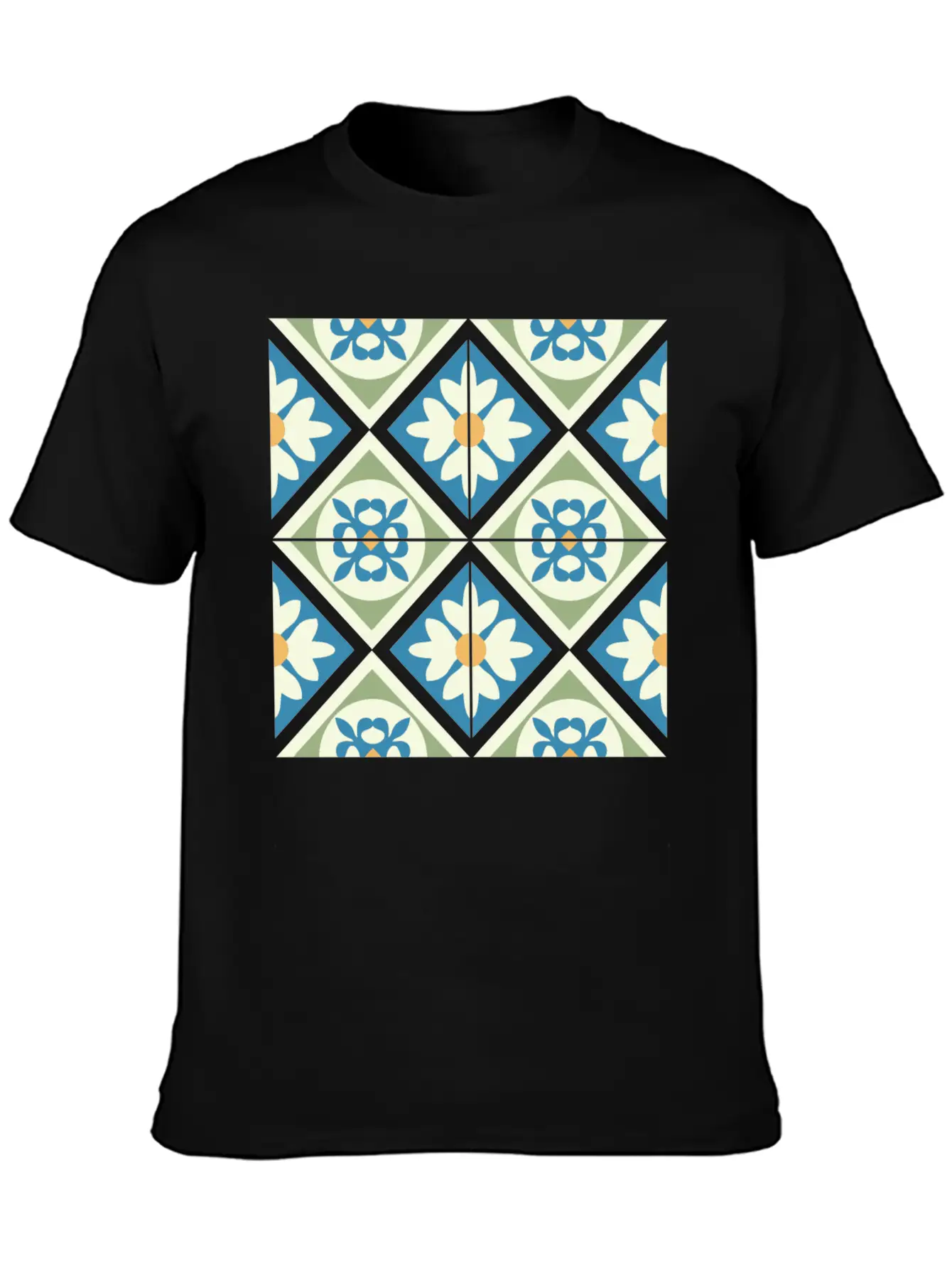 Andalusian Tiles 13 Timeless Short Sleeve Tee – Comfy And Minimalist Design