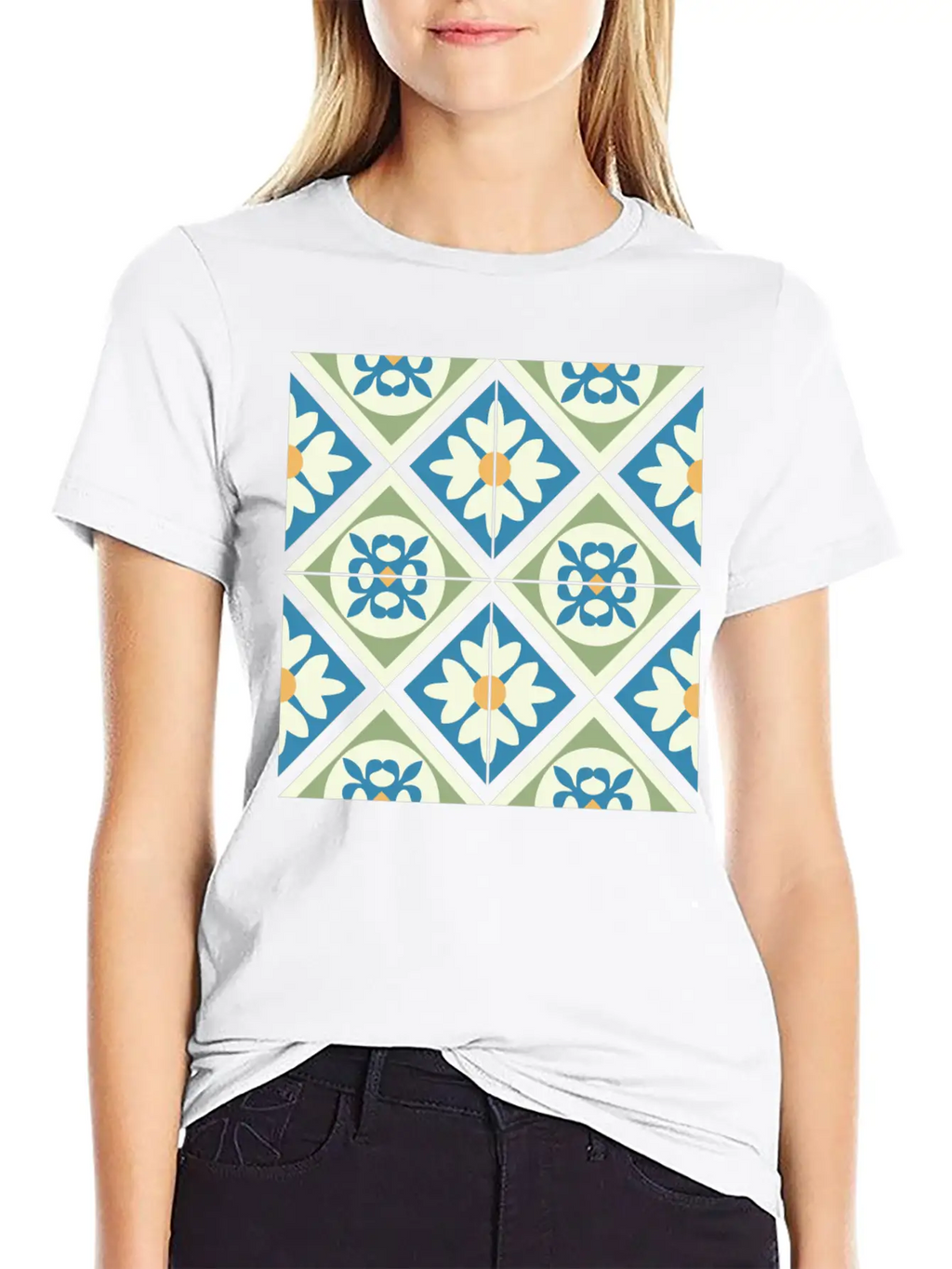 Andalusian Tiles 13 Timeless Short Sleeve Tee – Comfy And Minimalist Design