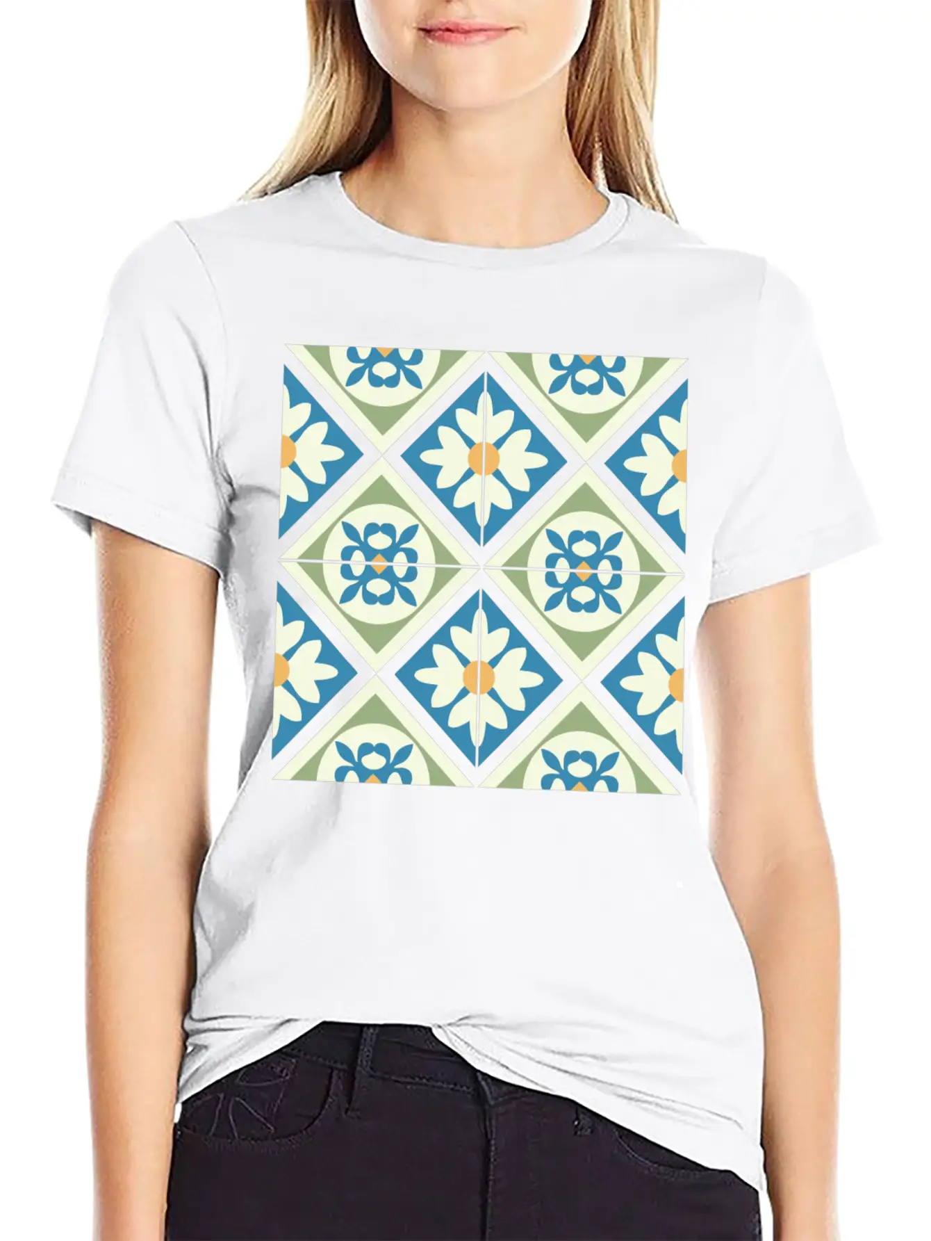 Andalusian Tiles 13 Timeless Short Sleeve Tee – Comfy And Minimalist Design