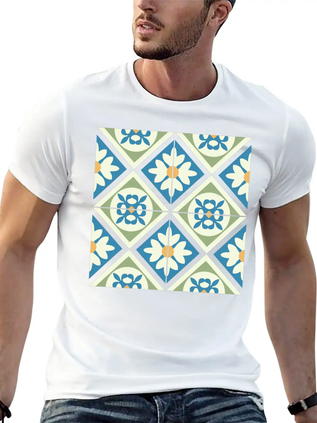 Andalusian Tiles 13 Timeless Short Sleeve Tee – Comfy And Minimalist Design