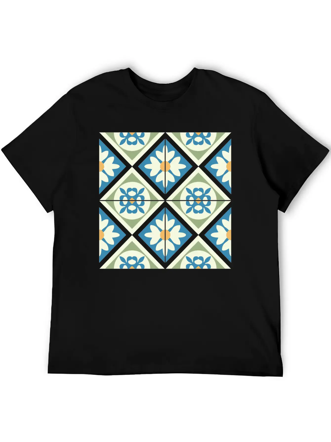 Andalusian Tiles 13 Timeless Short Sleeve Tee – Comfy And Minimalist Design