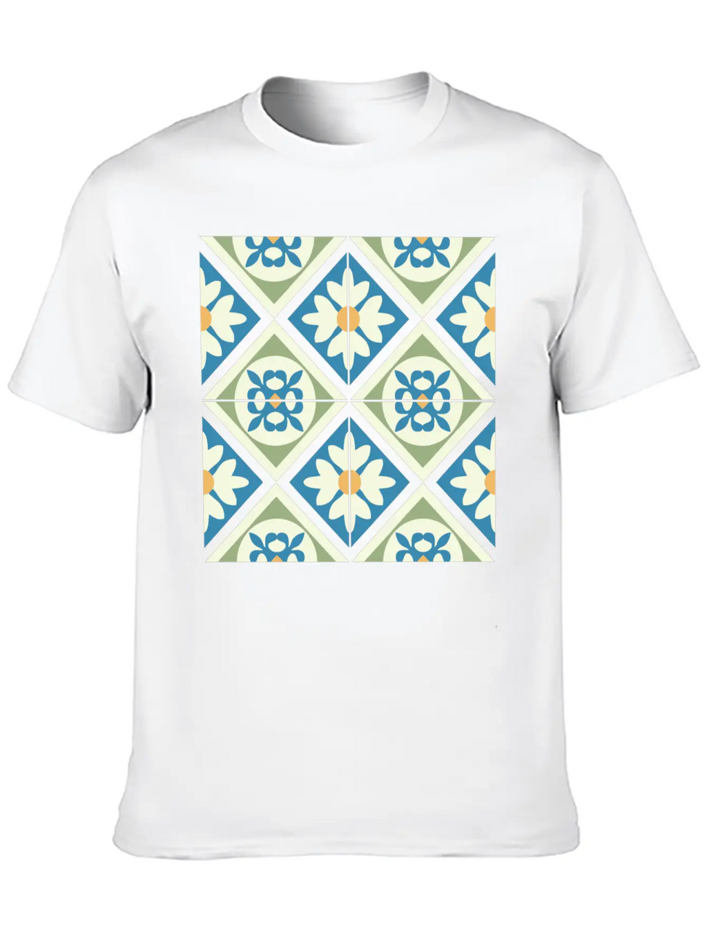 Andalusian Tiles 13 Timeless Short Sleeve Tee – Comfy And Minimalist Design
